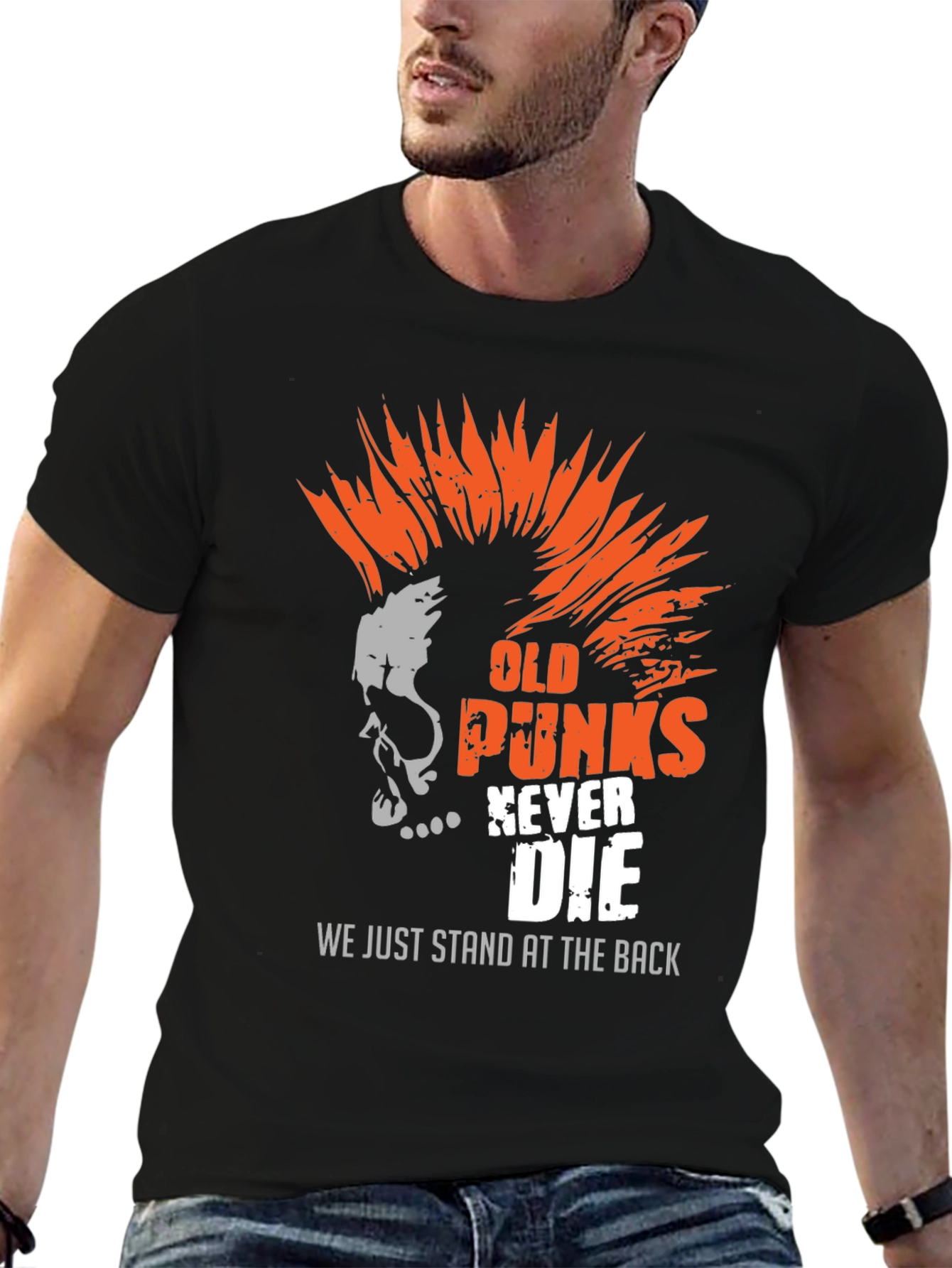 Old Punks Never Die Black T-Shirt