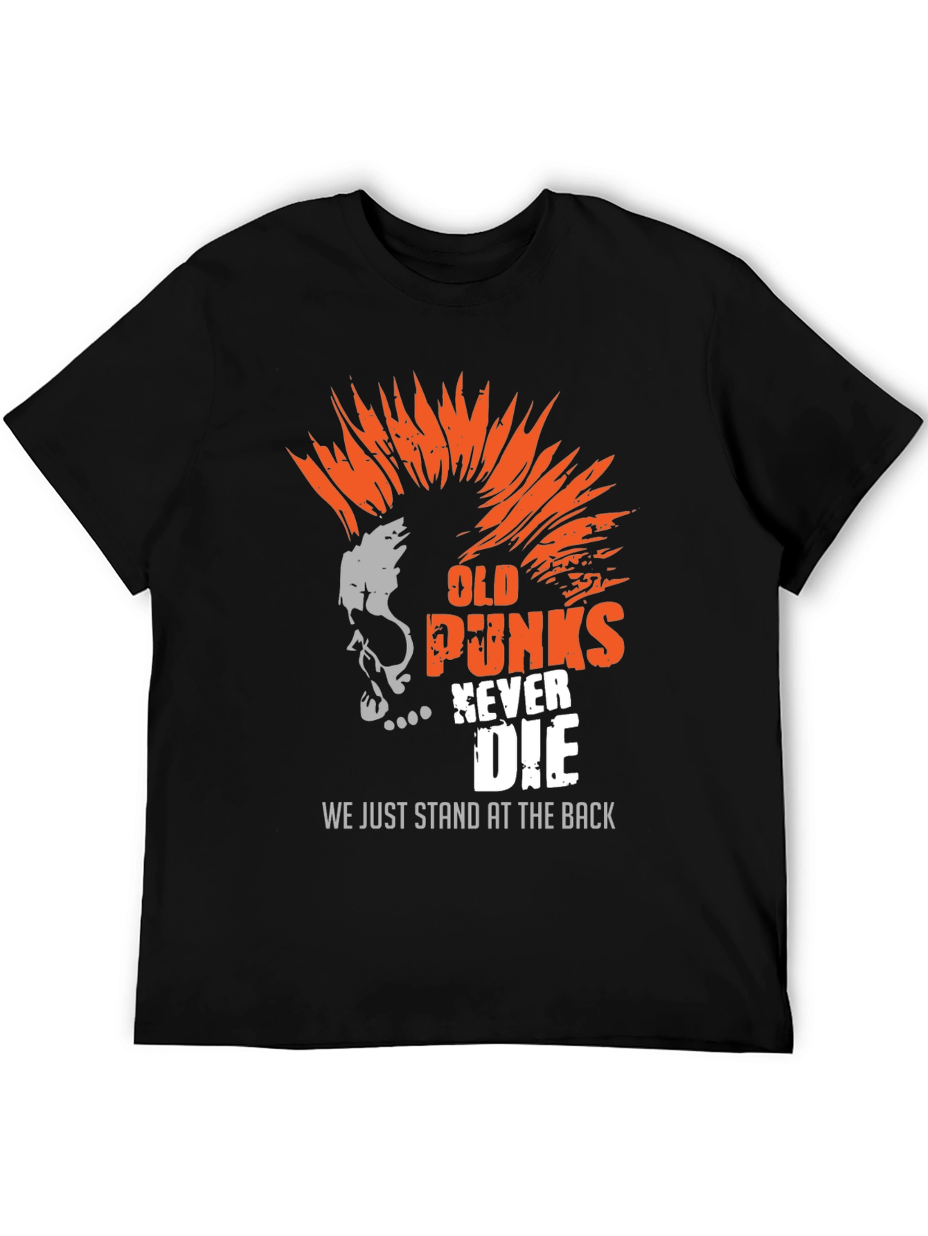 Old Punks Never Die Black T-Shirt