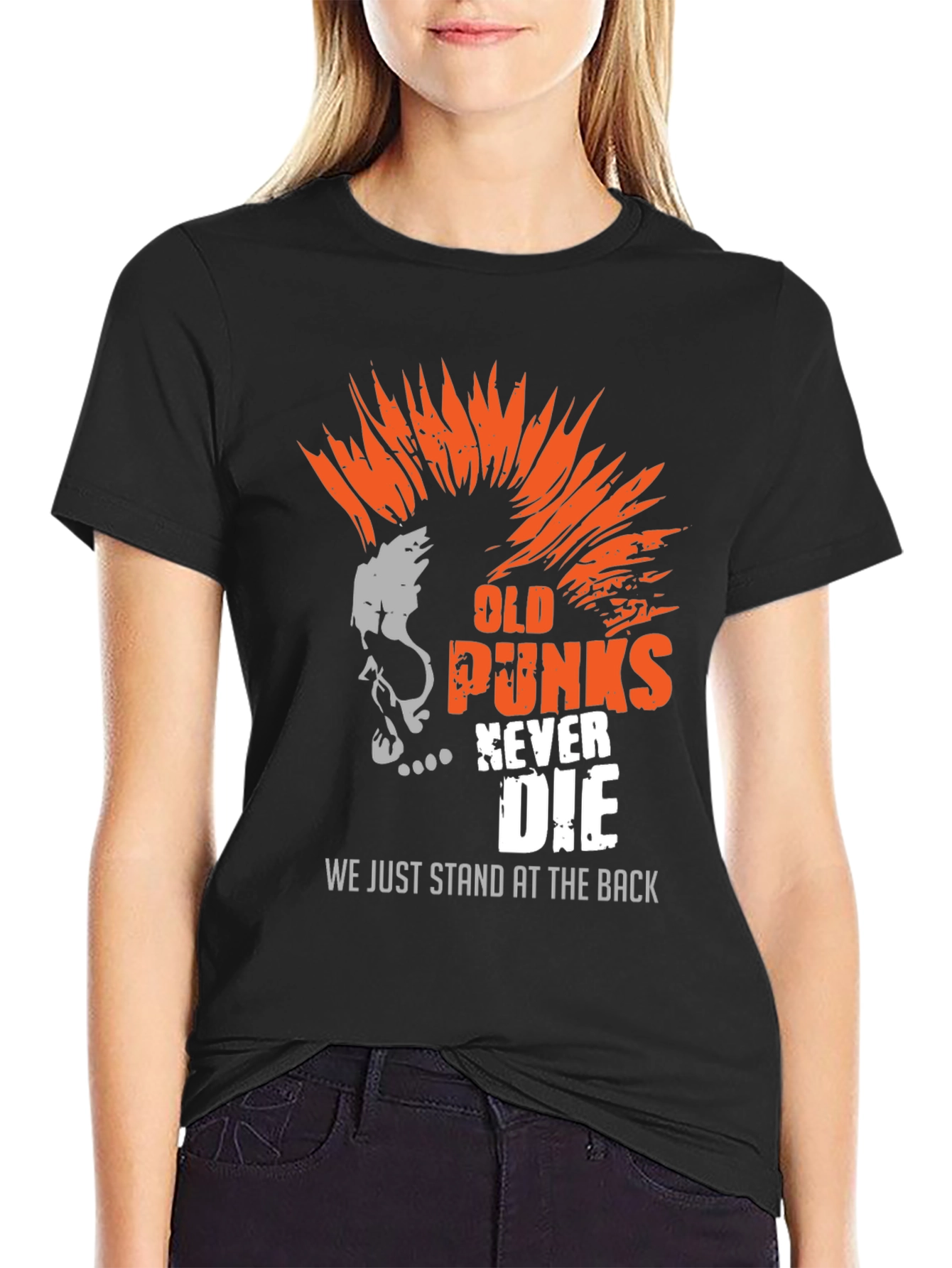Old Punks Never Die Black T-Shirt