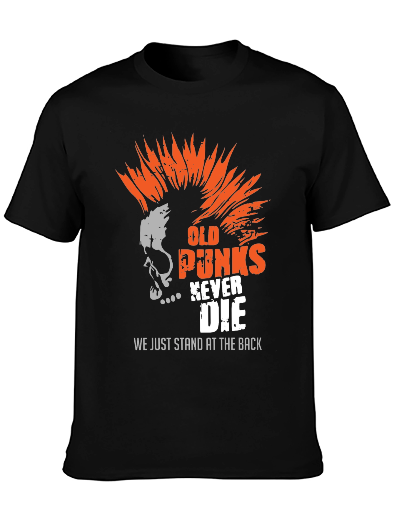 Old Punks Never Die Black T-Shirt