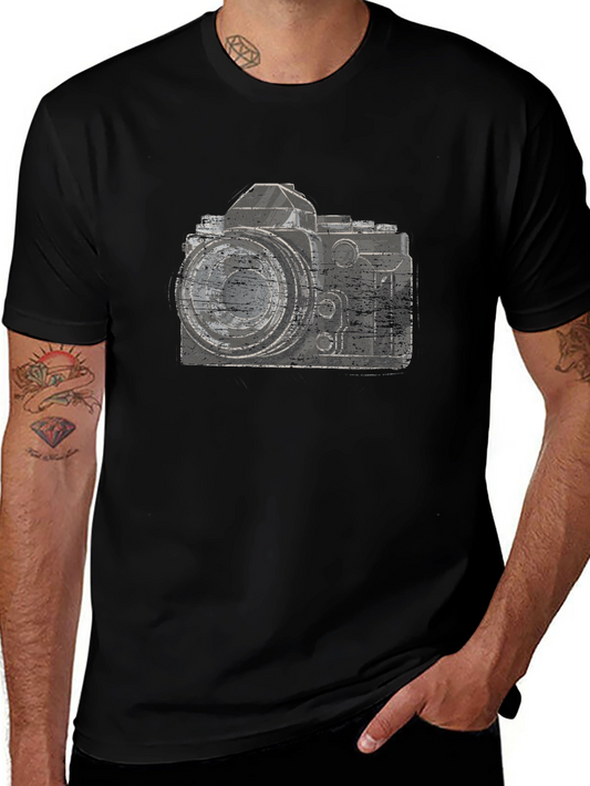 Retro Camera Graphic T-Shirt - Vintage Style
