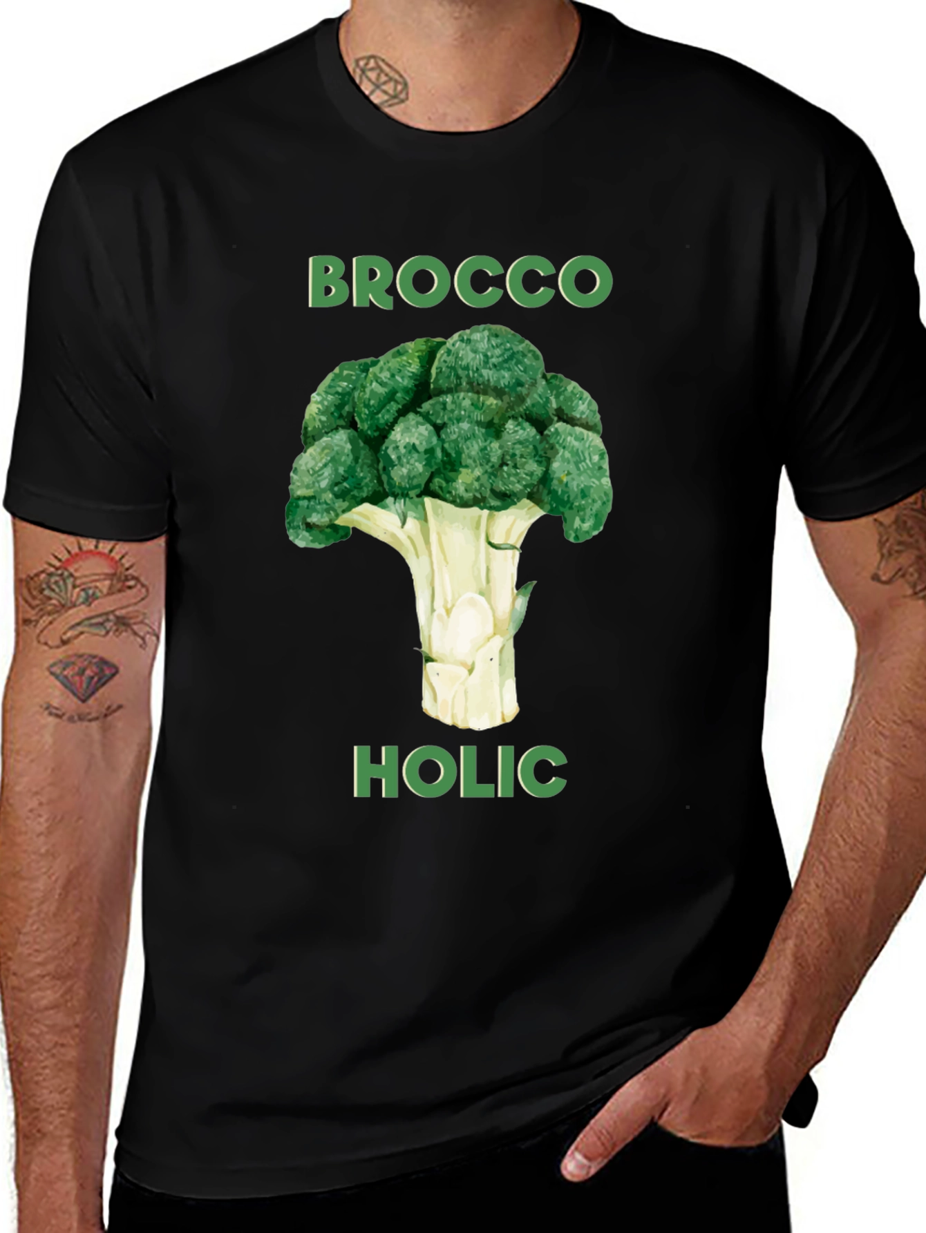 Broccoholic Graphic Tee - Funny Broccoli Lover T-Shirt