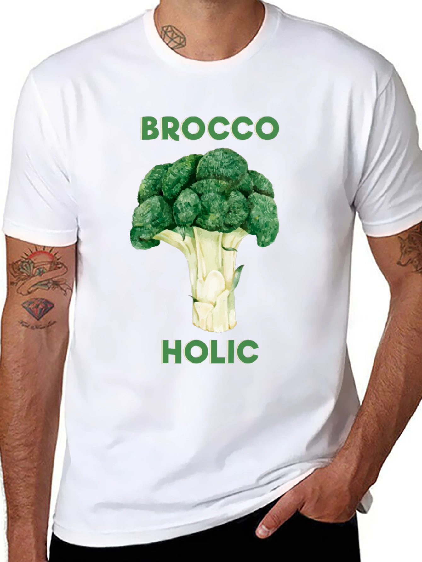 Broccoholic Graphic Tee - Funny Broccoli Lover T-Shirt