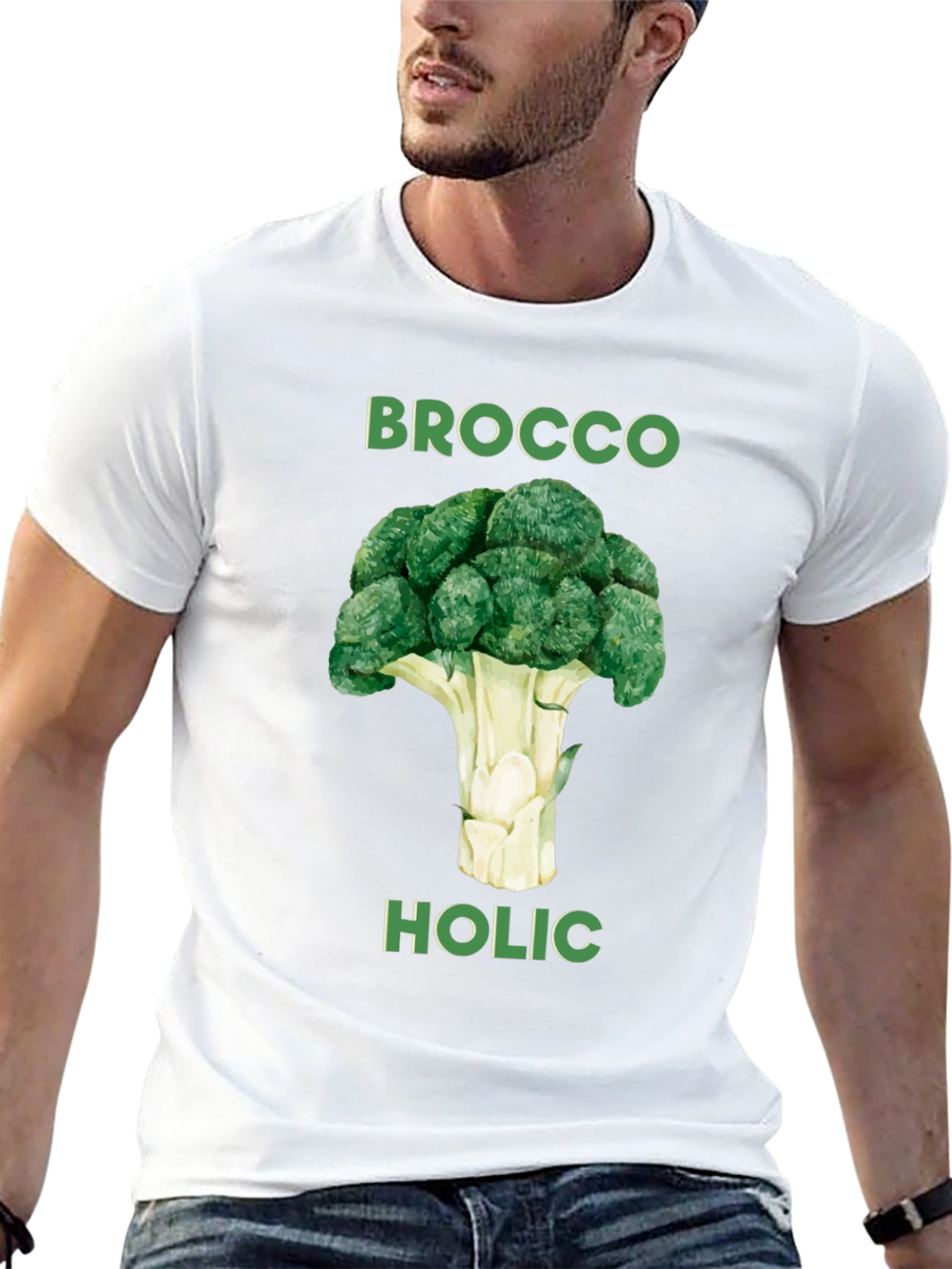 Broccoholic Graphic Tee - Funny Broccoli Lover T-Shirt