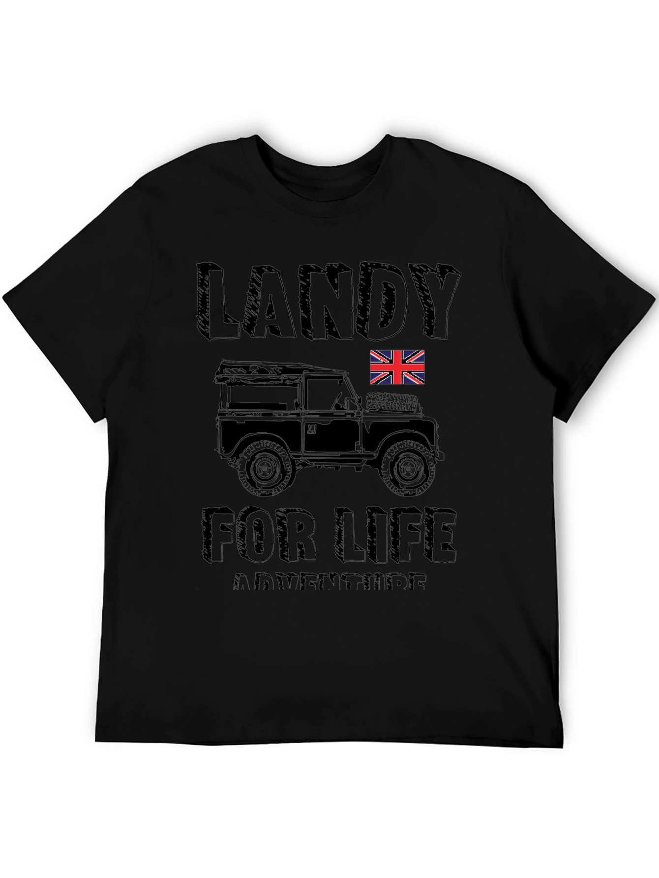 Landy For Life Adventure T-Shirt - Black