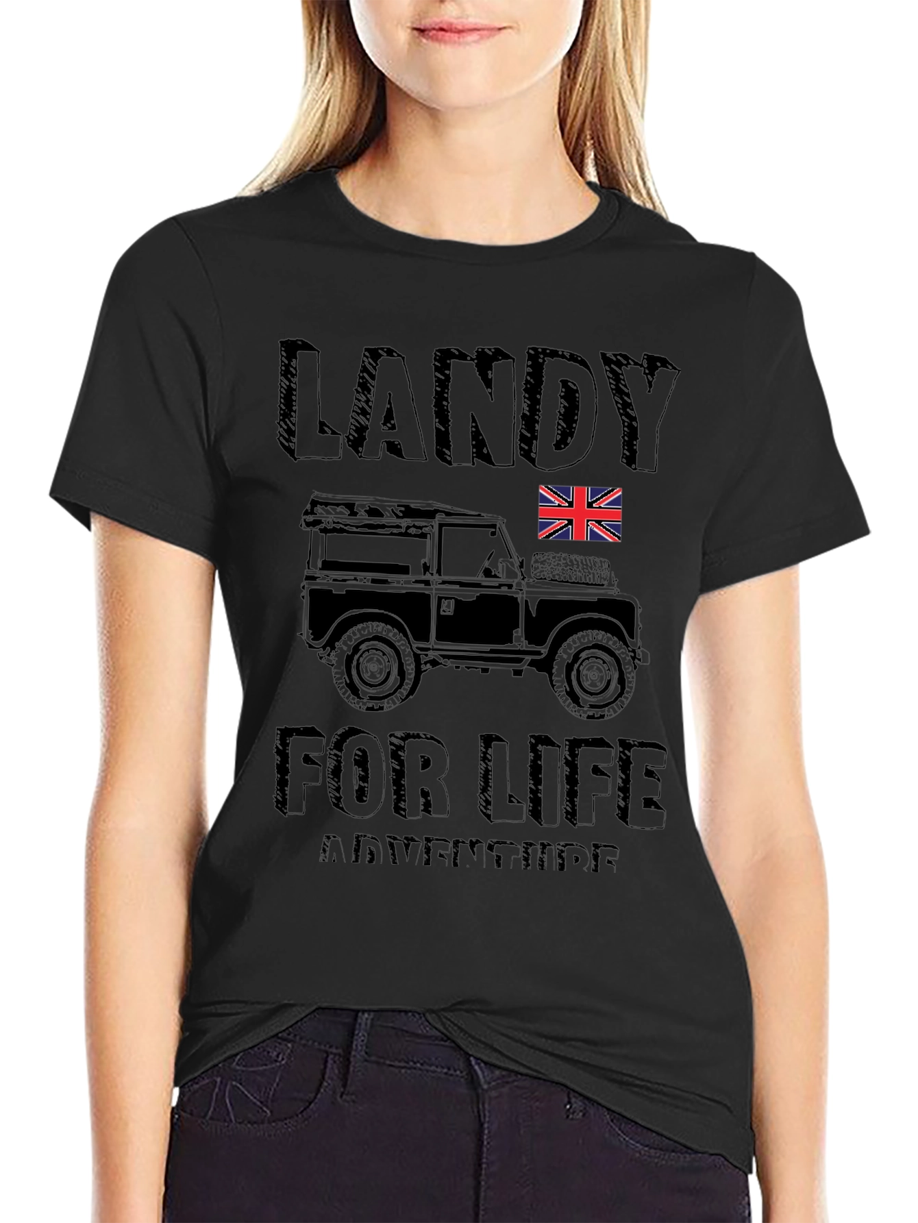 Landy For Life Adventure T-Shirt - Black