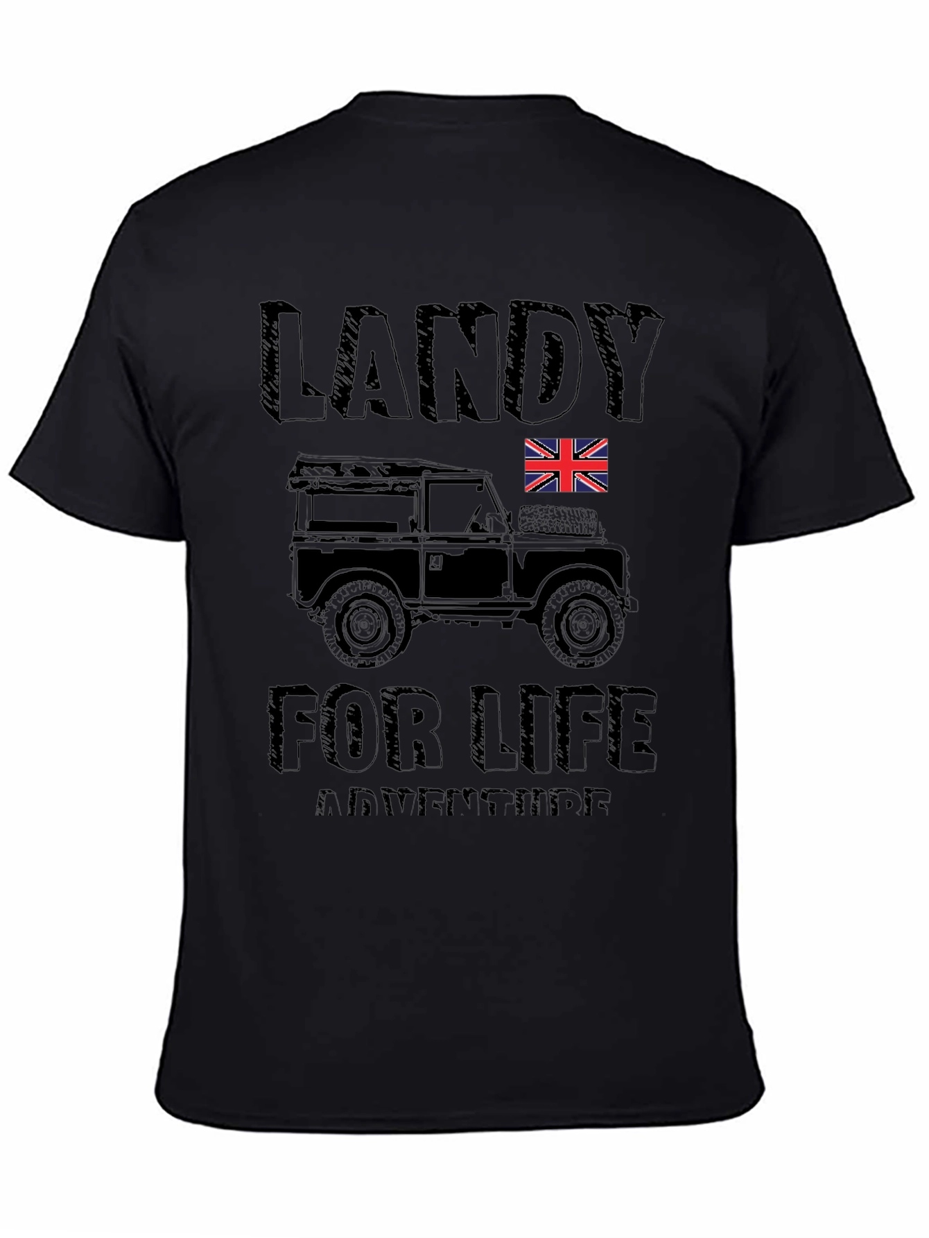 Landy For Life Adventure T-Shirt - Black