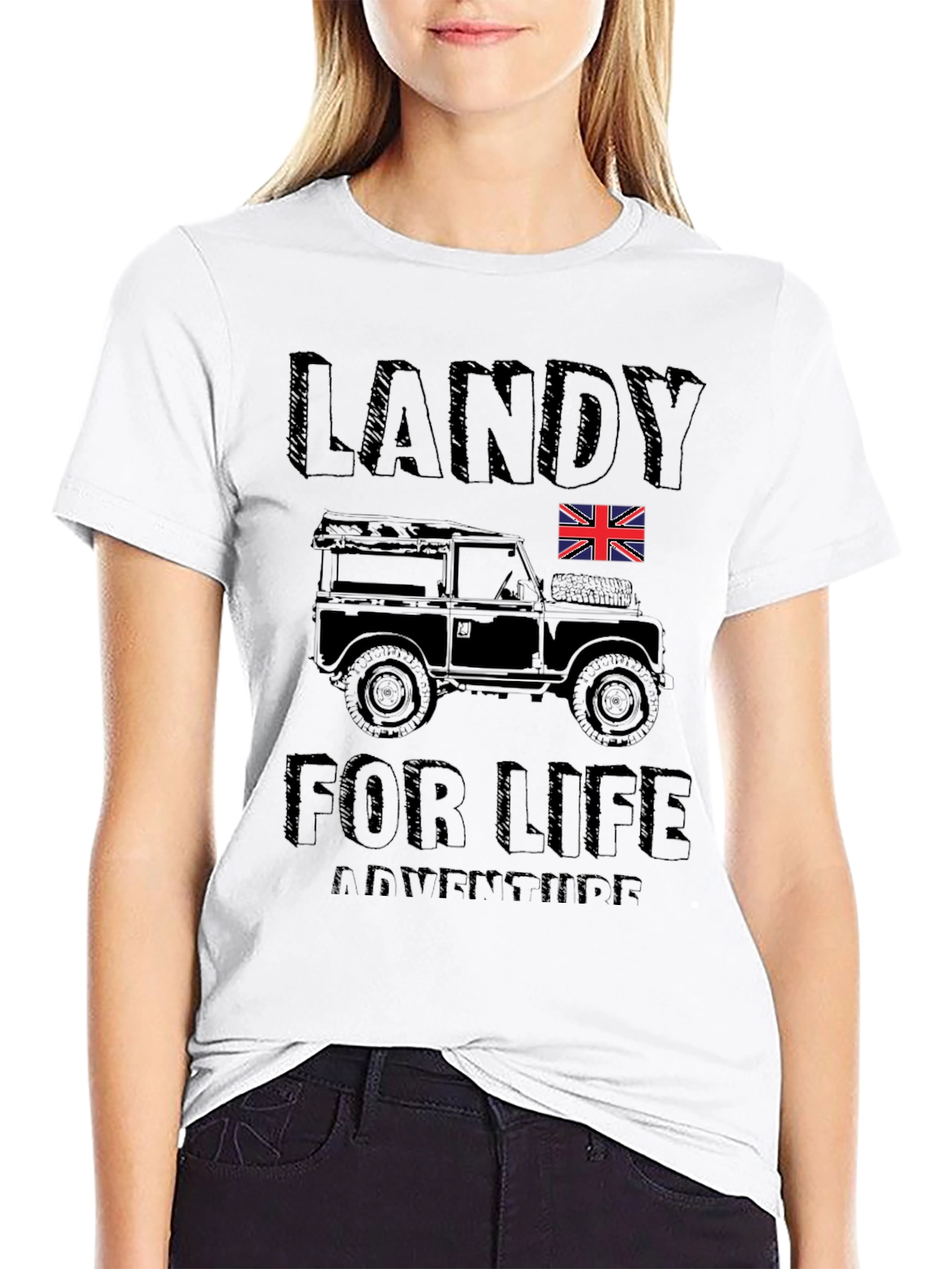 Landy For Life Adventure T-Shirt - Black