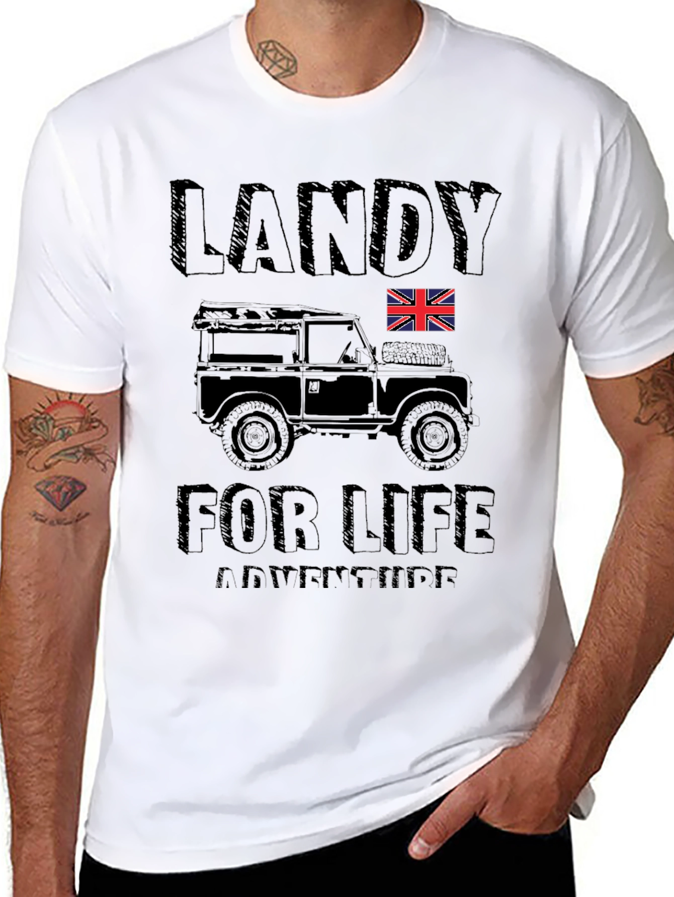 Landy For Life Adventure T-Shirt - Black