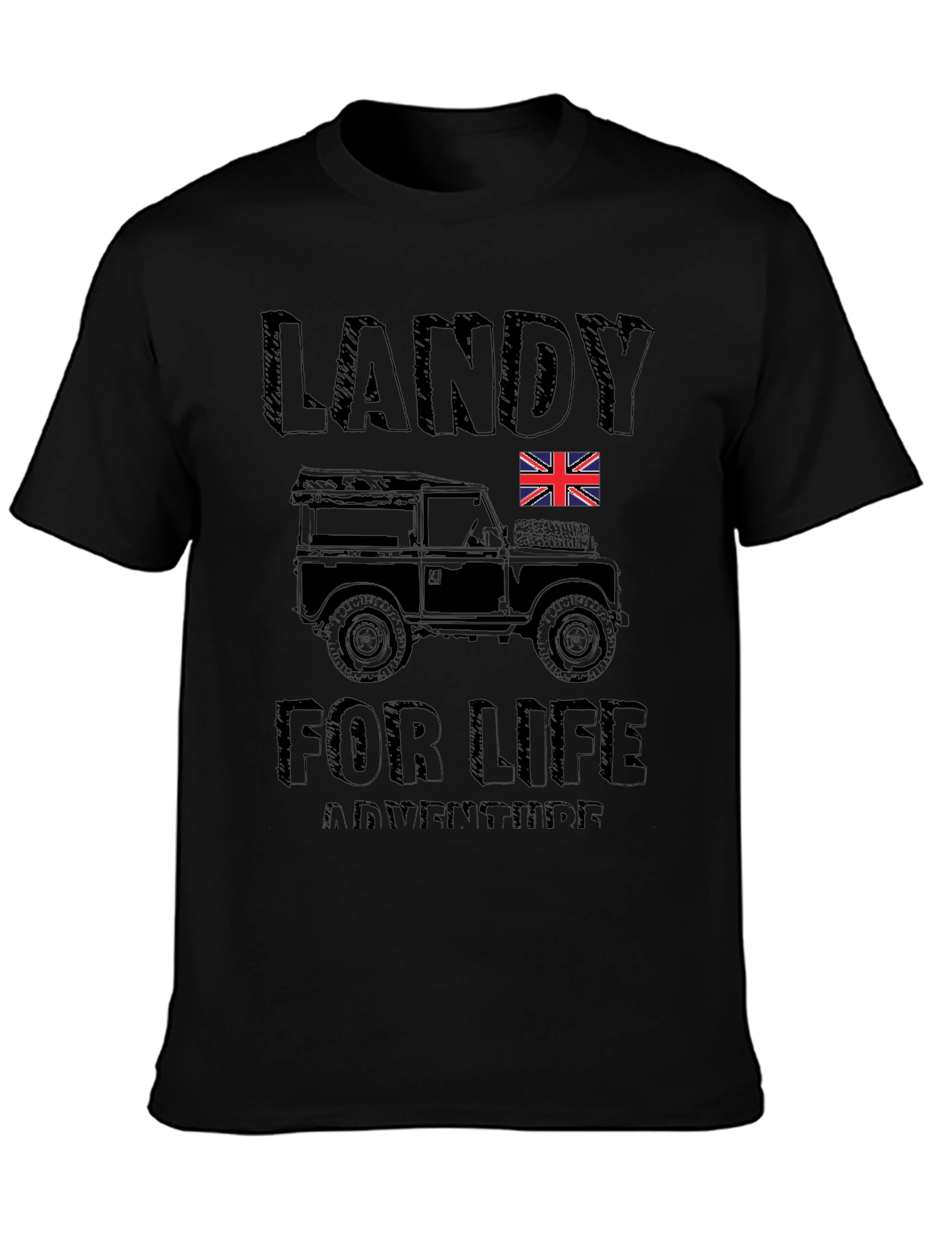 Landy For Life Adventure T-Shirt - Black