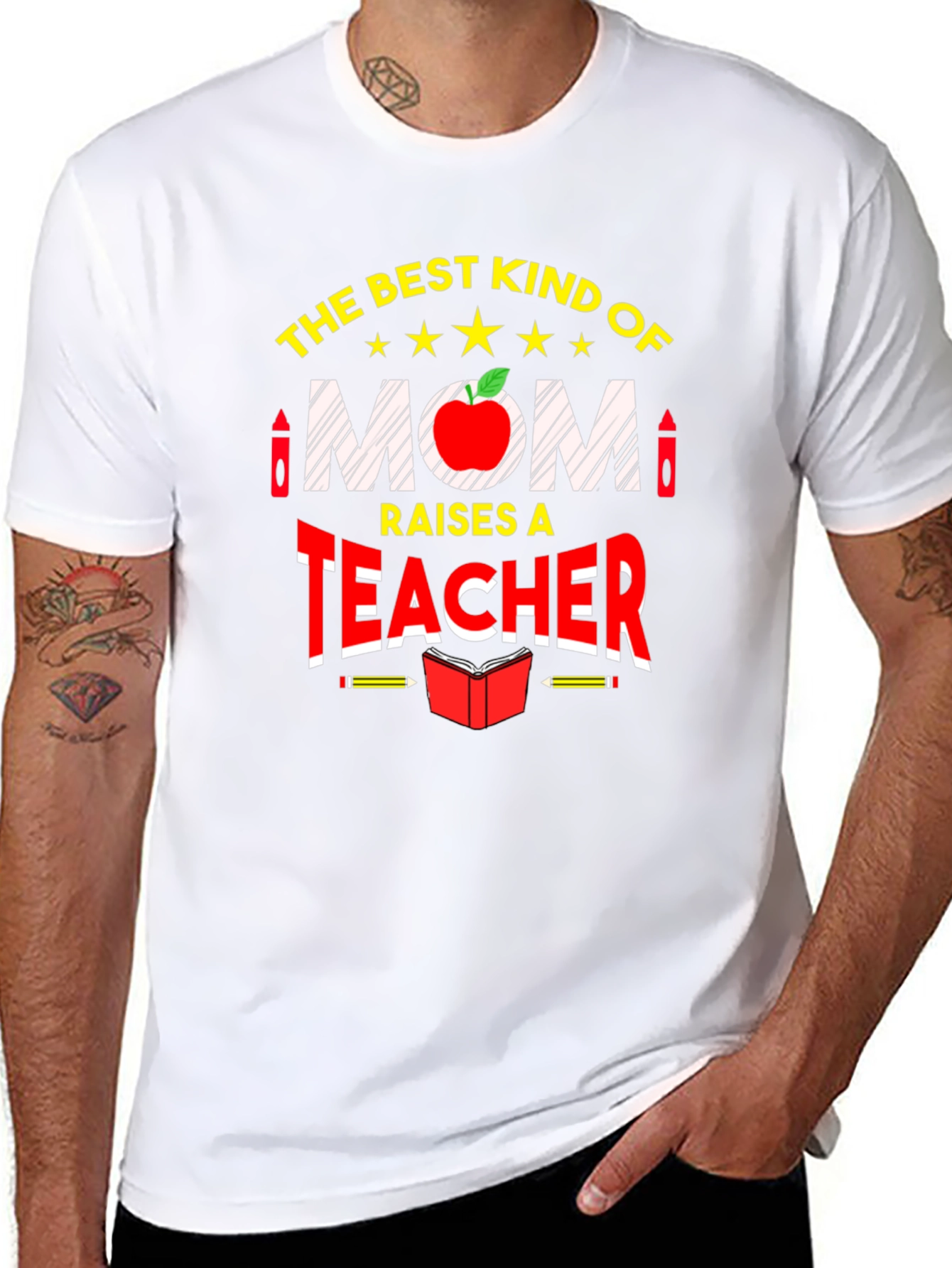 Best Kind of Mom Raises a Teacher Graphic Tee