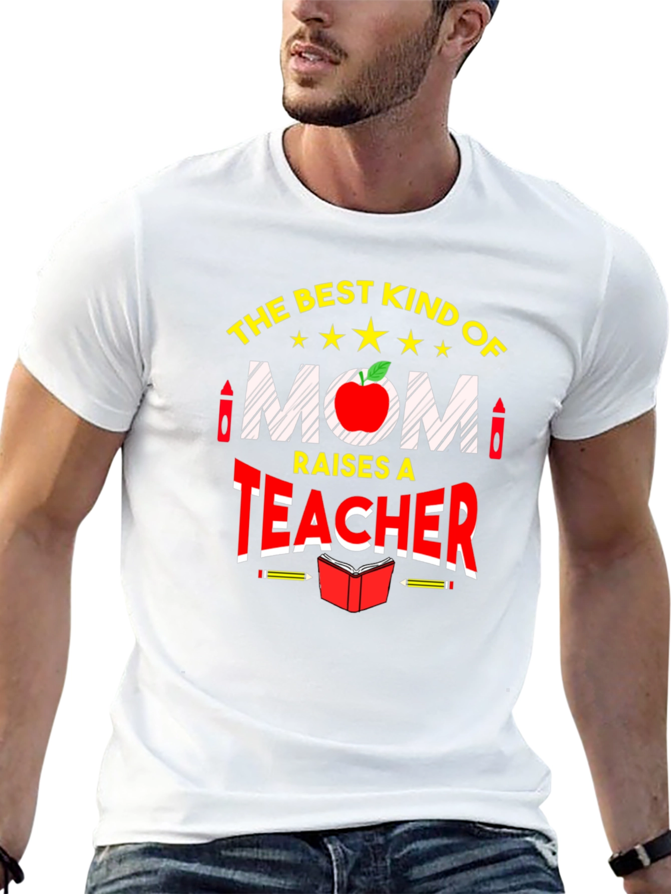 Best Kind of Mom Raises a Teacher Graphic Tee