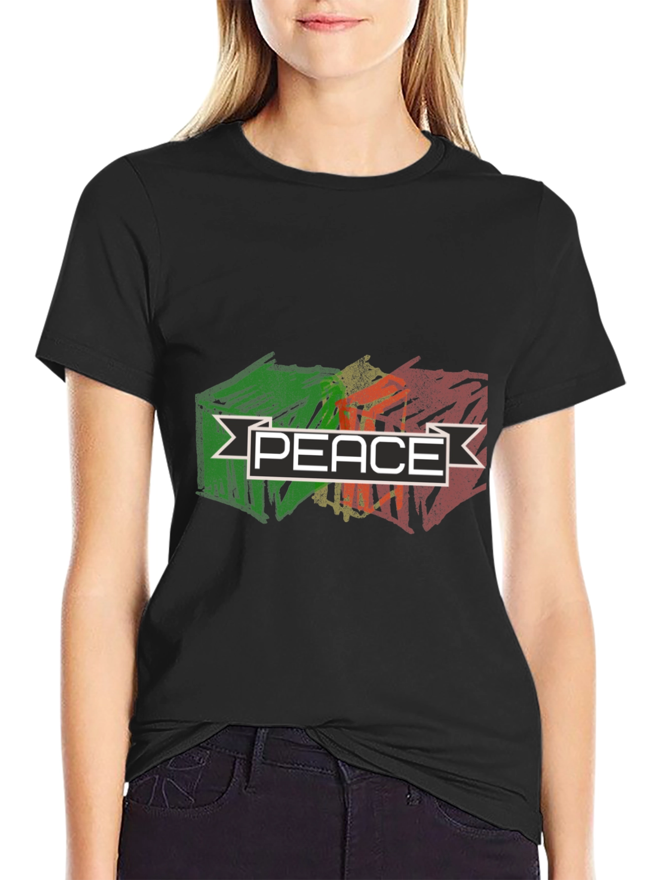 Peace Graphic T-Shirt - Black