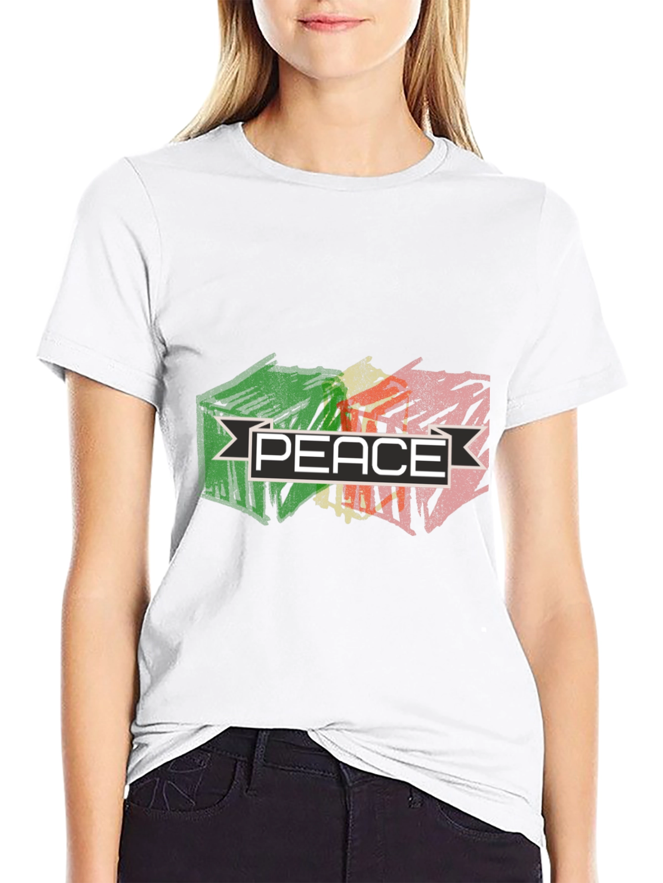 Peace Graphic T-Shirt - Black
