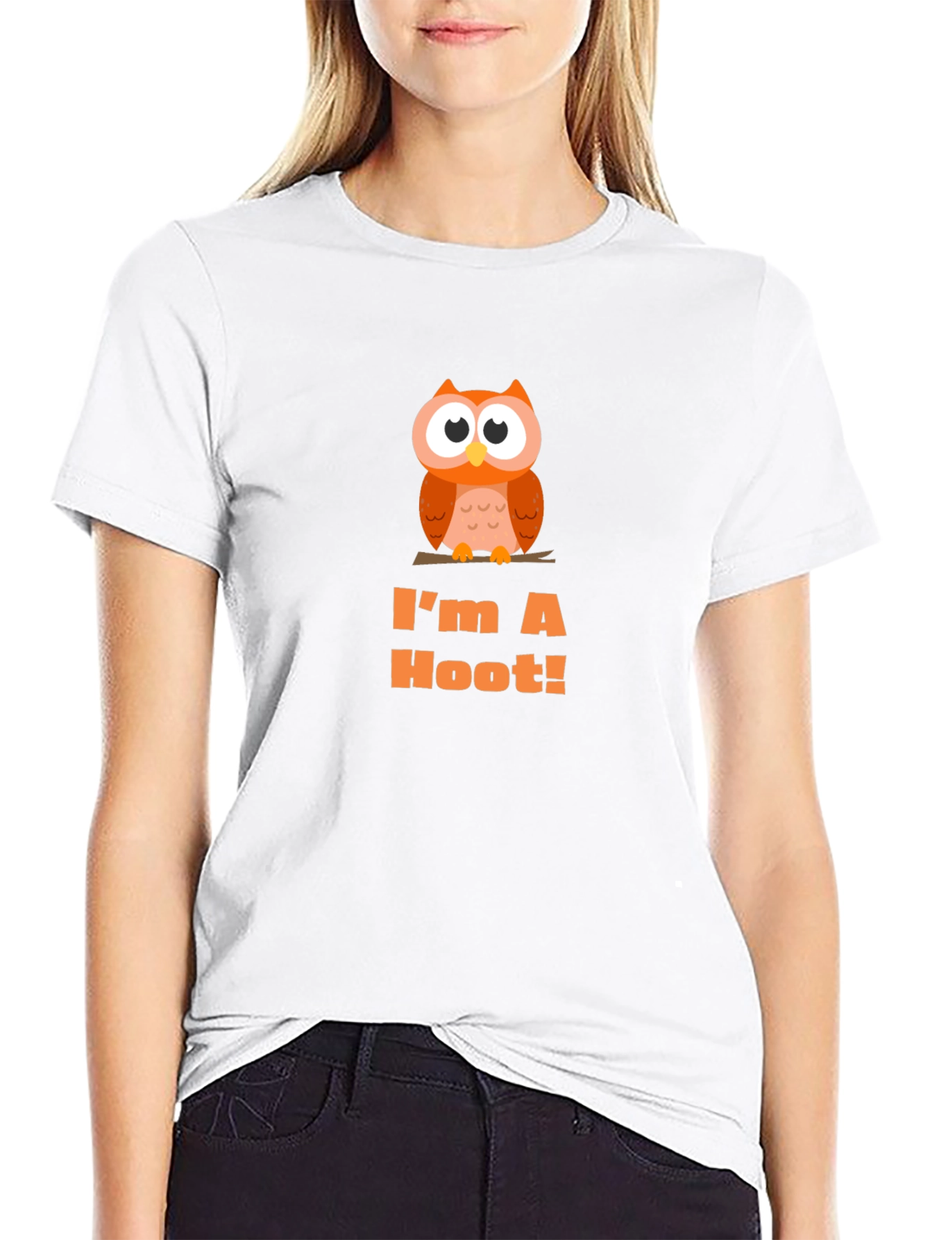 Im A Hoot! Owl Graphic Tee - Black