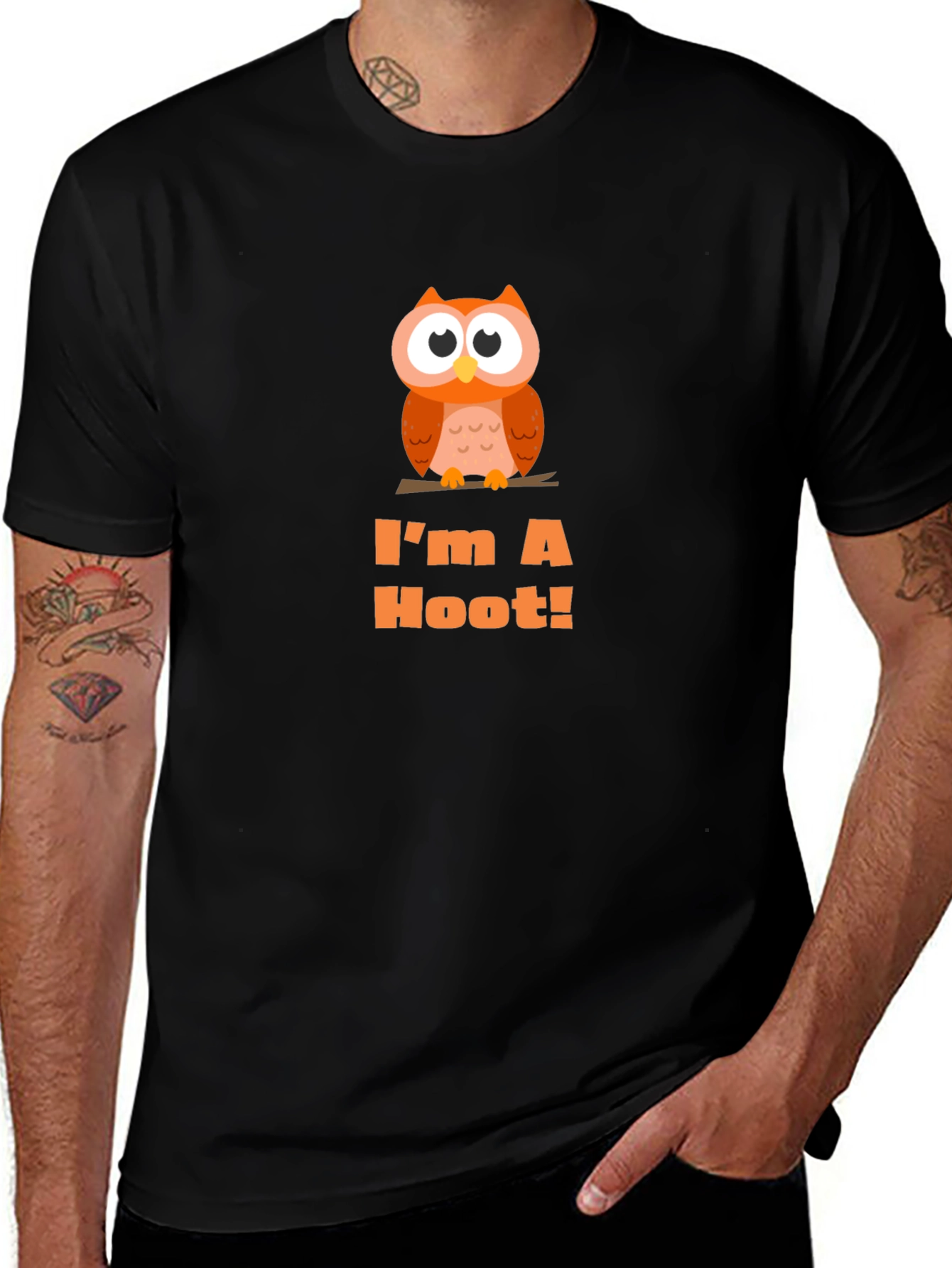 Im A Hoot! Owl Graphic Tee - Black