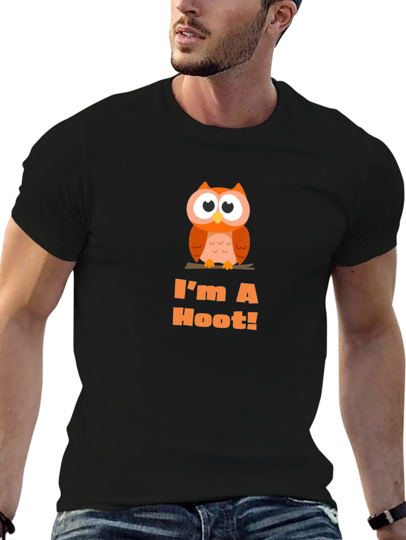 Im A Hoot! Owl Graphic Tee - Black