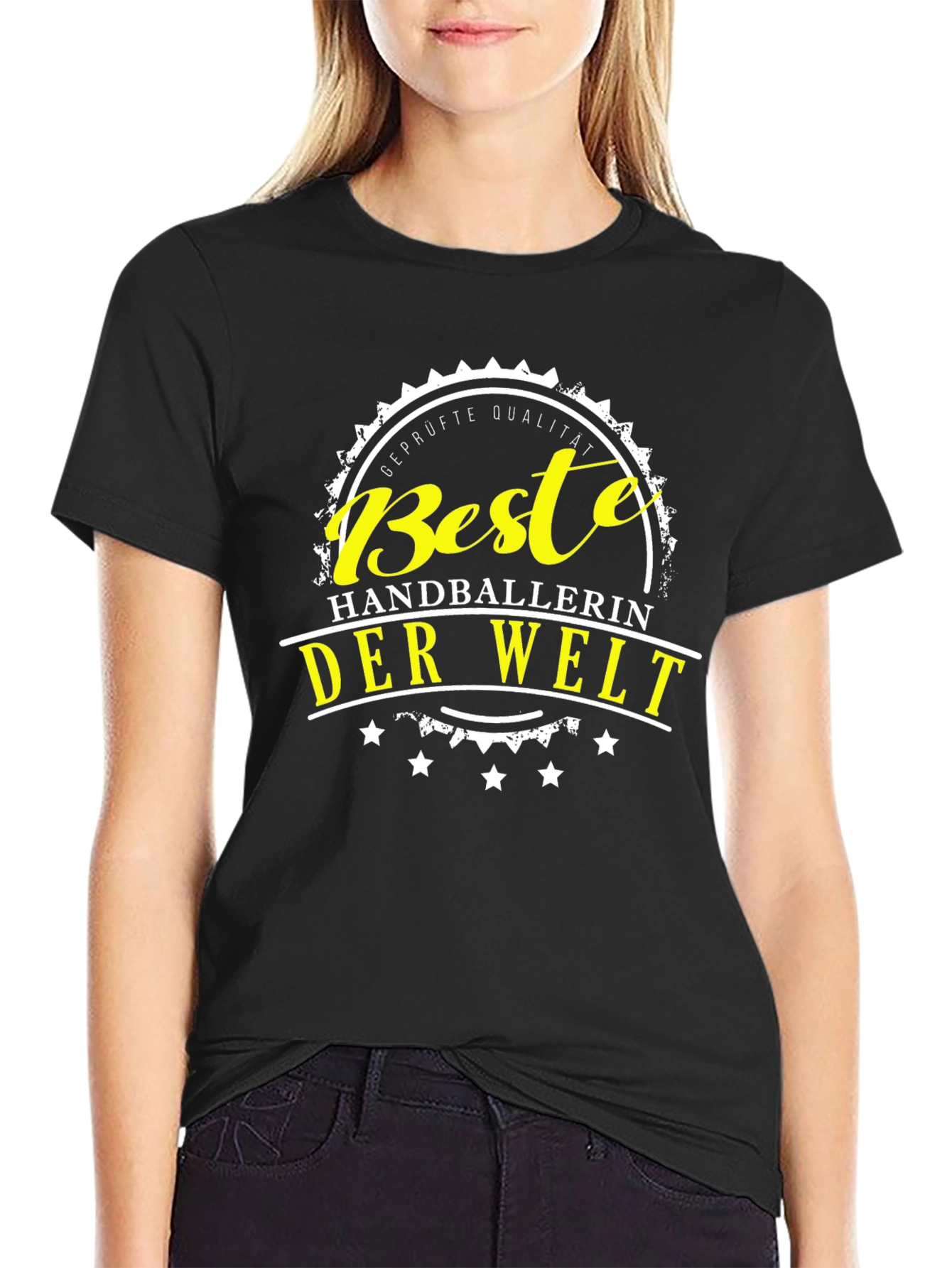 Best Handballerin Der Welt T-Shirt - Black Graphic Tee