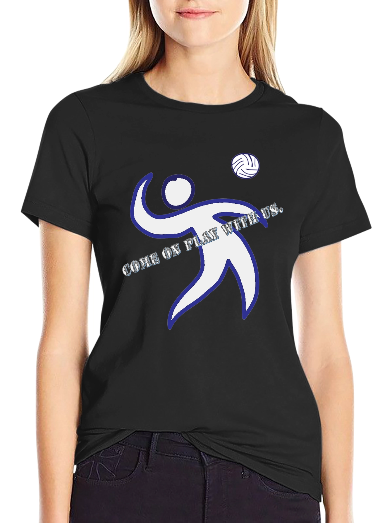 Volleyball Player Graphic T-Shirt