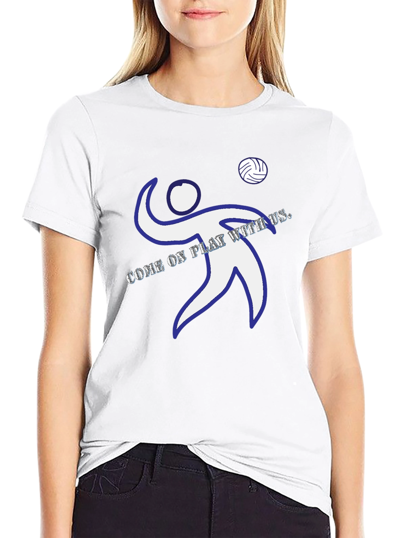 Volleyball Player Graphic T-Shirt