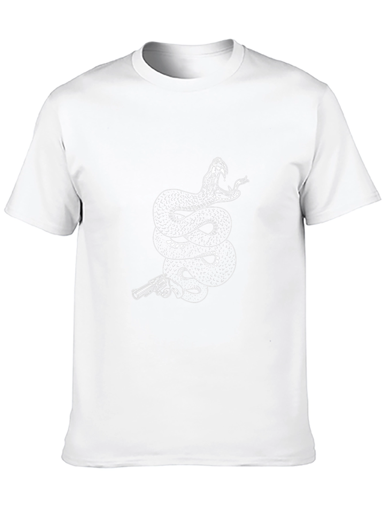 Snake & Gun Graphic Tee - Black Cotton
