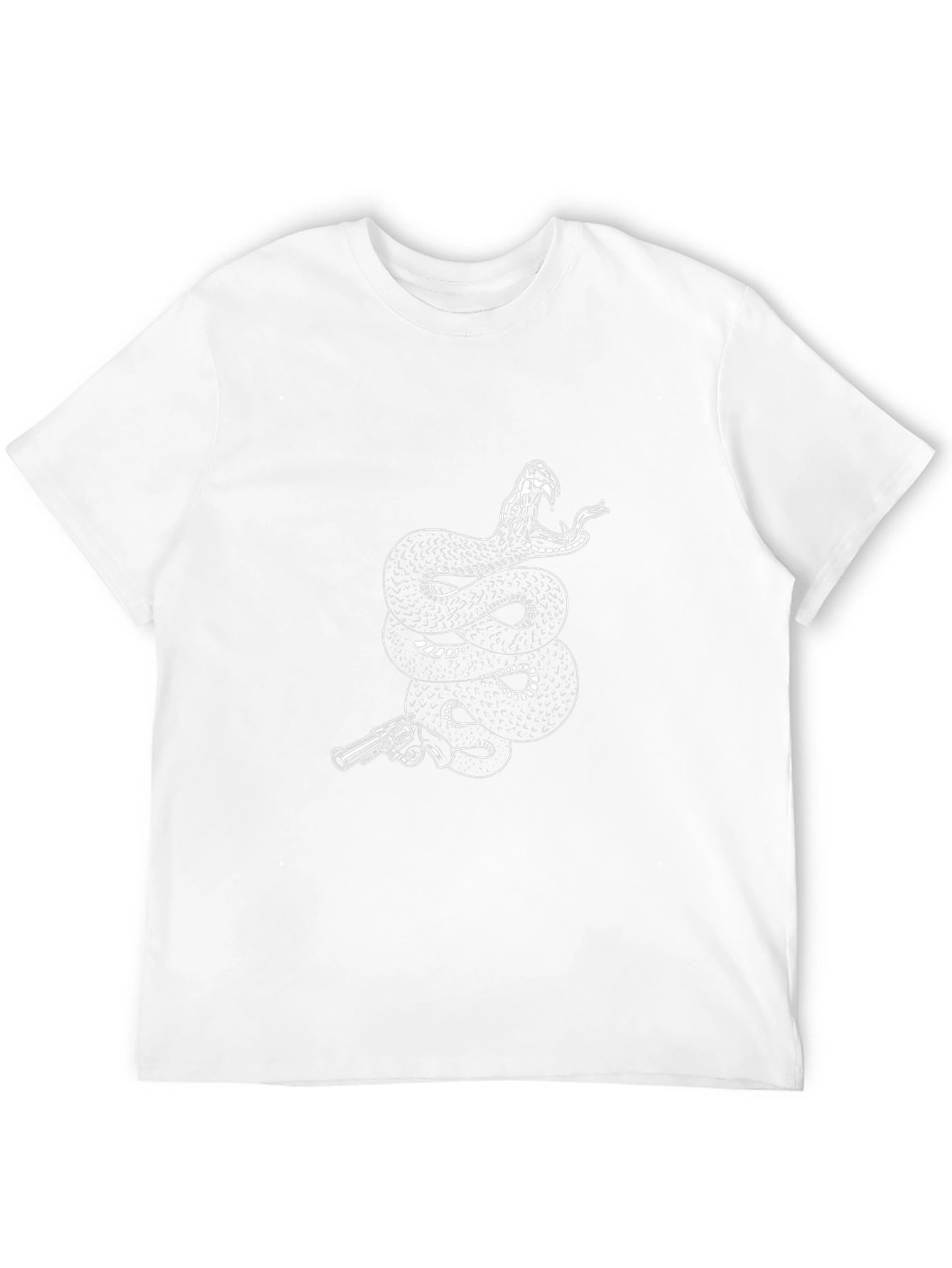 Snake & Gun Graphic Tee - Black Cotton
