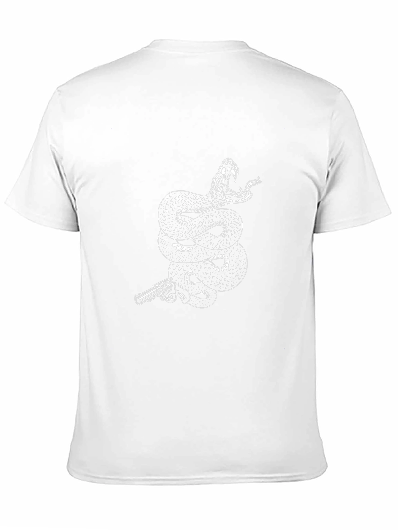 Snake & Gun Graphic Tee - Black Cotton