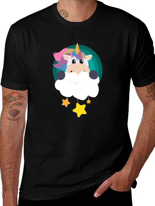 Cute Unicorn Stars Graphic Tee