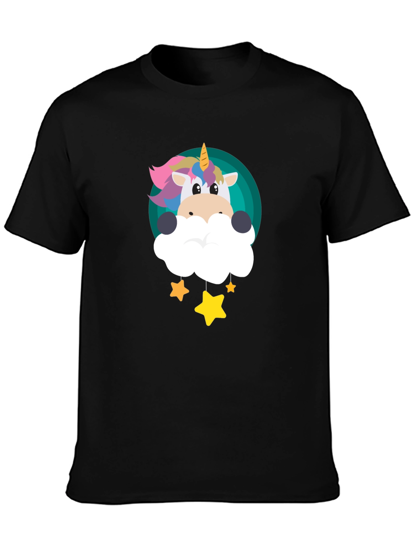 Cute Unicorn Stars Graphic Tee