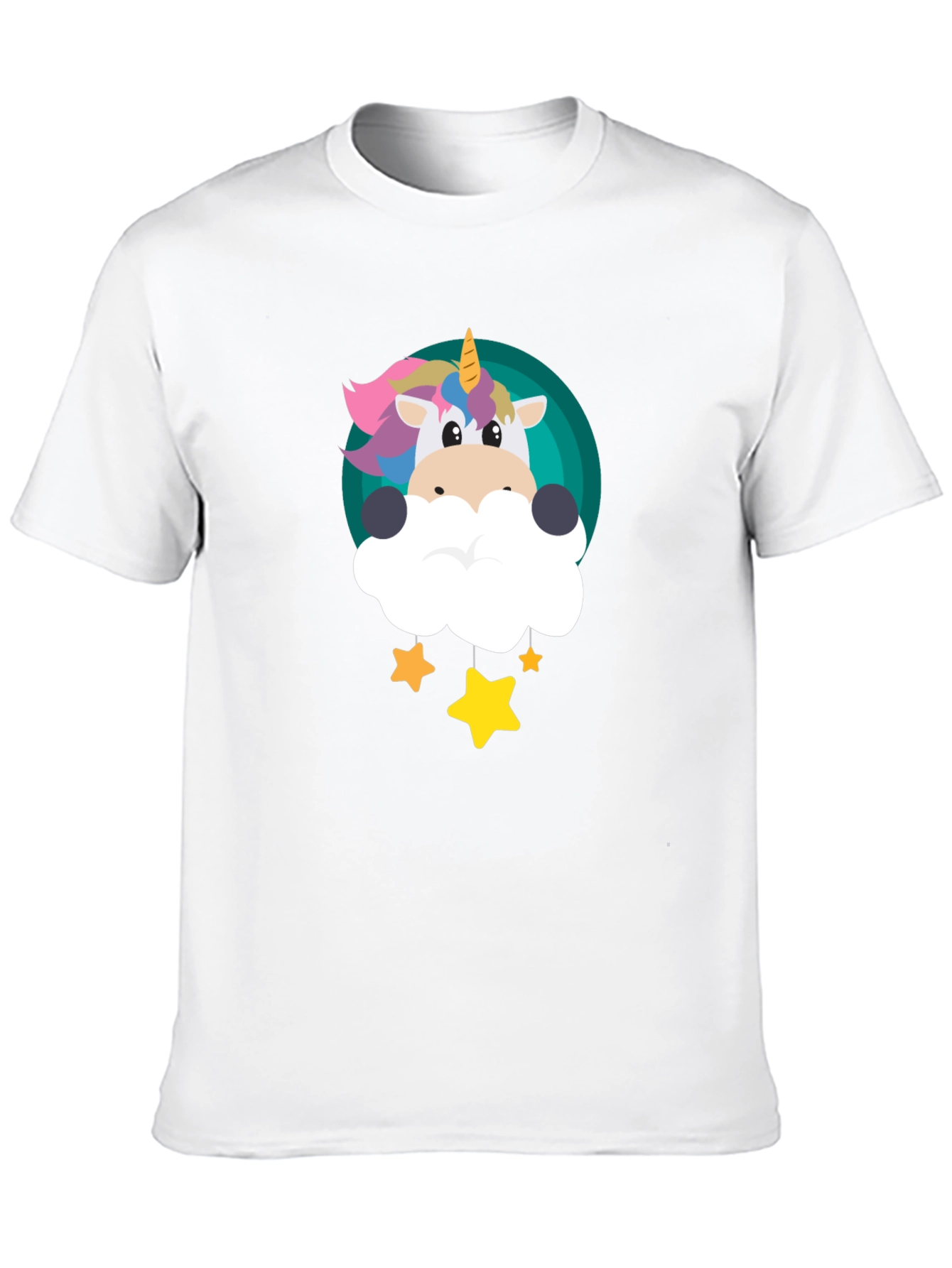 Cute Unicorn Stars Graphic Tee