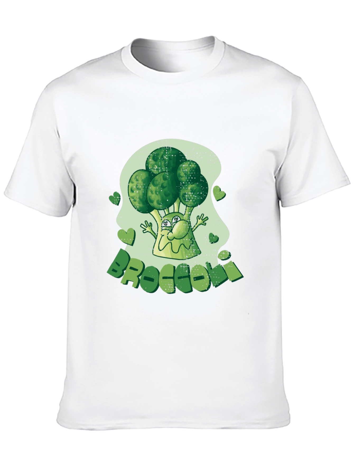 Broccoli Cartoon Graphic Tee - Fun Foodie Fashion!