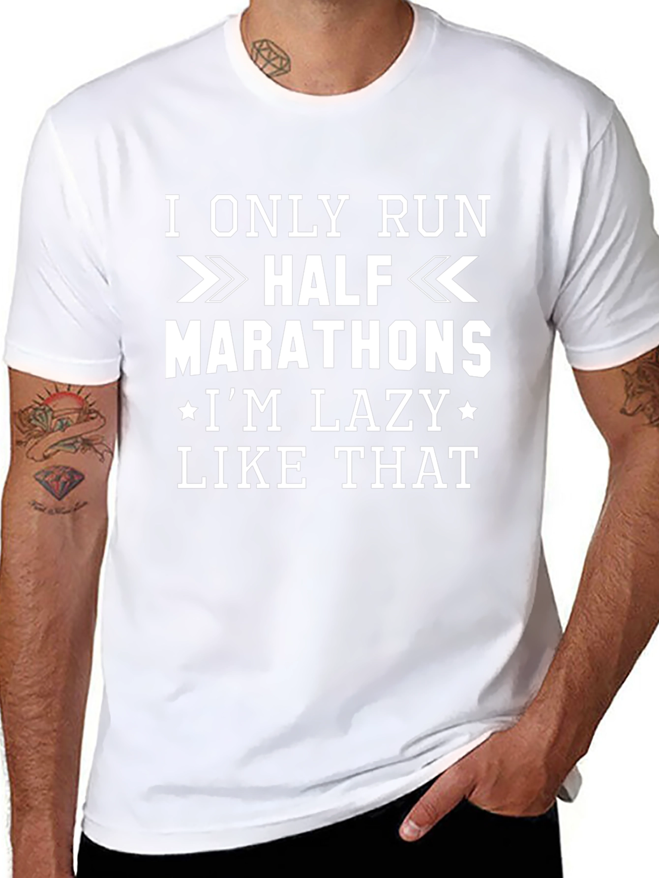 Funny Half Marathon Lazy Running T-Shirt