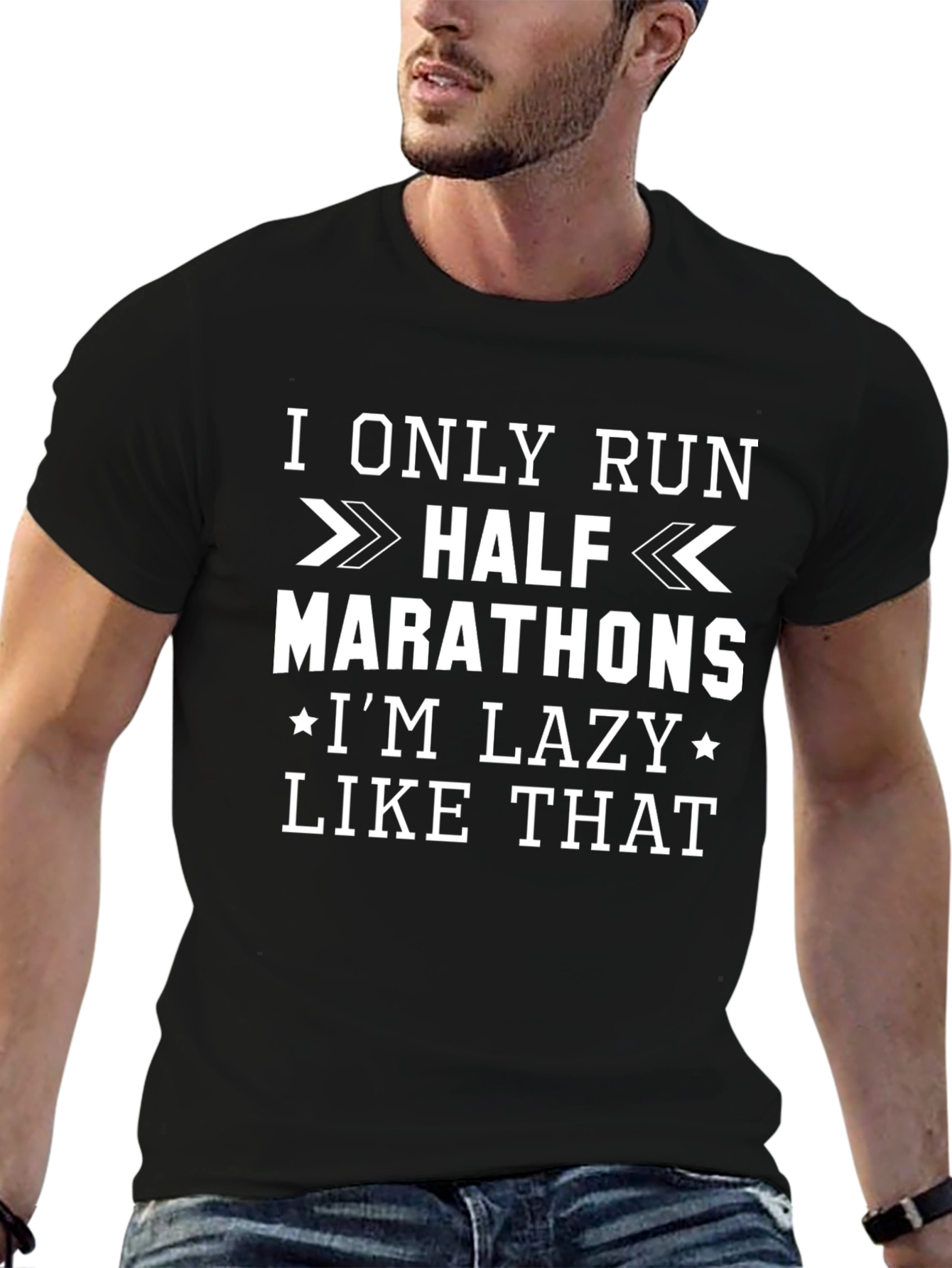 Funny Half Marathon Lazy Running T-Shirt