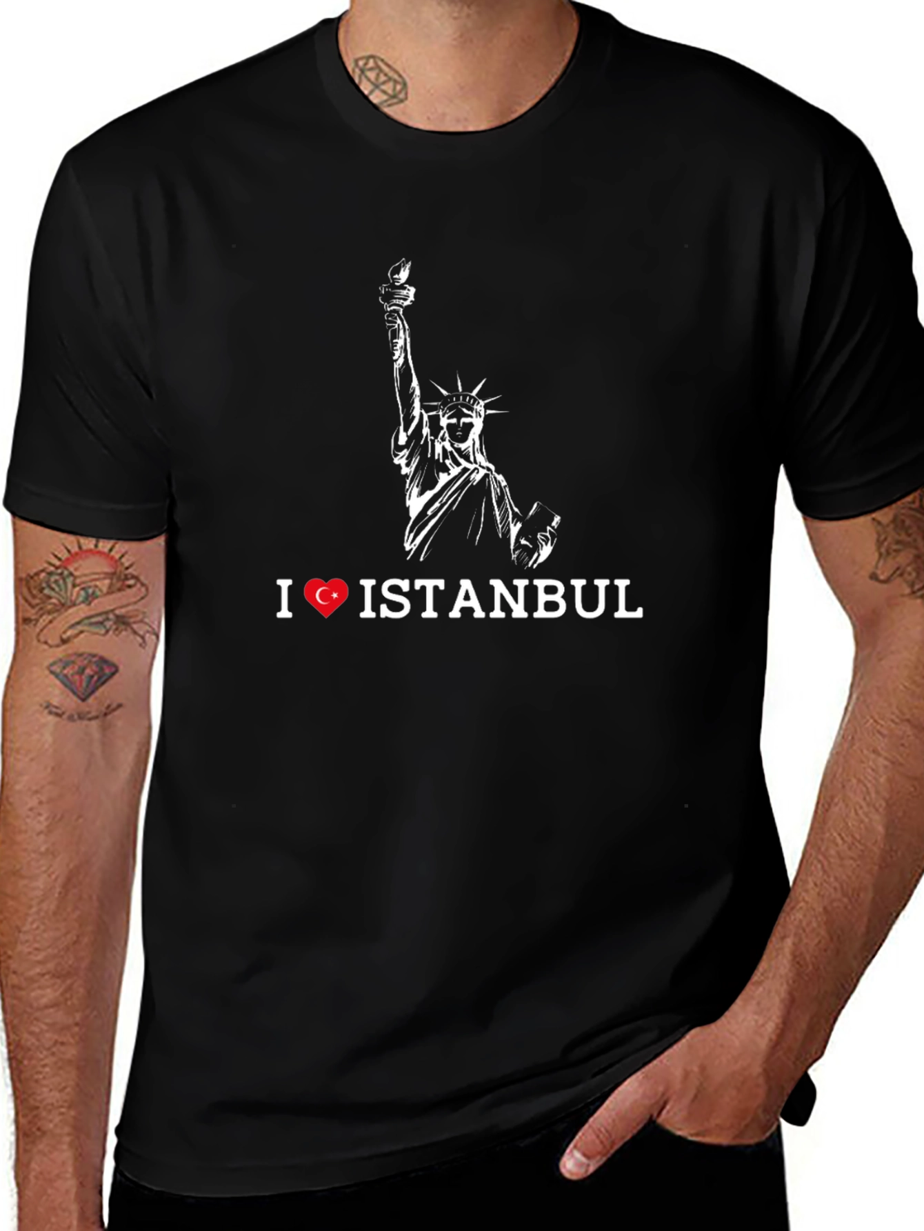 I Love Istanbul T-Shirt Statue of Liberty Graphic Tee