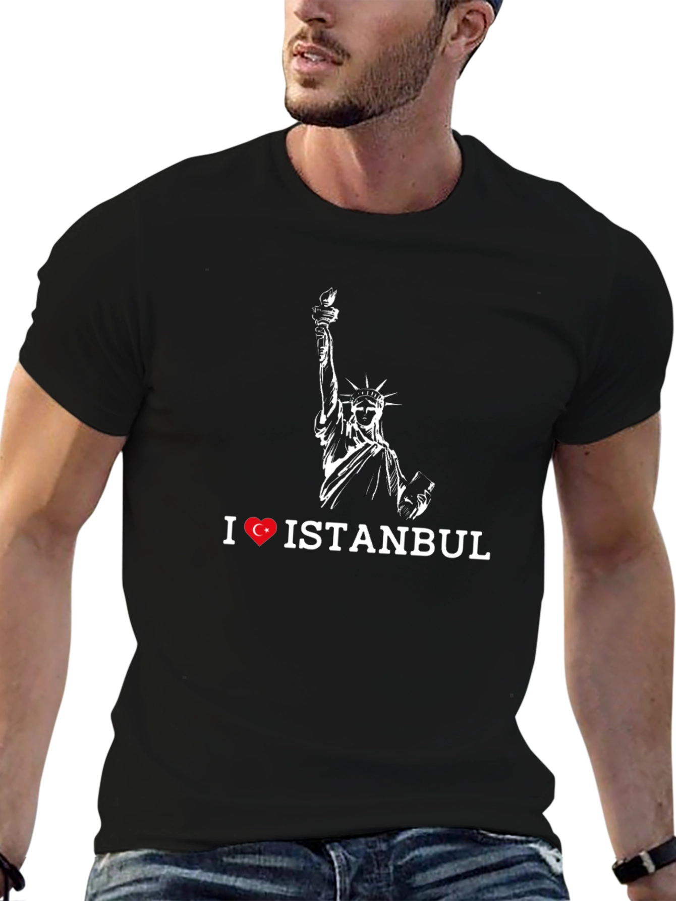 I Love Istanbul T-Shirt Statue of Liberty Graphic Tee