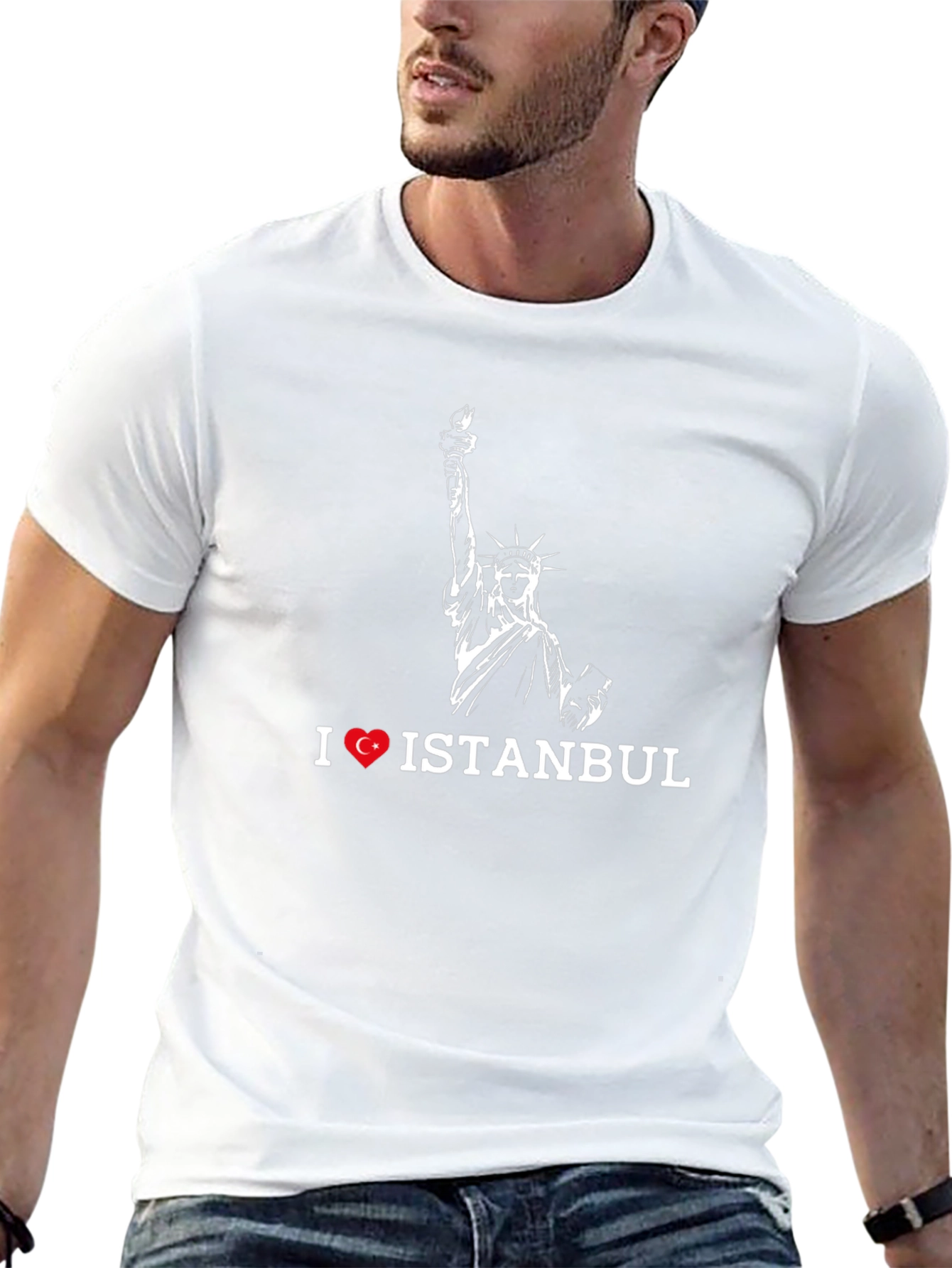 I Love Istanbul T-Shirt Statue of Liberty Graphic Tee