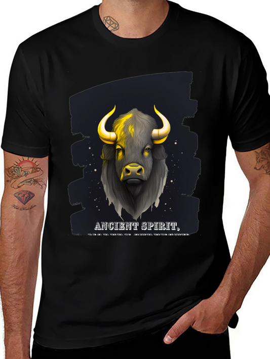 Ancient Spirit Bull Graphic T-Shirt