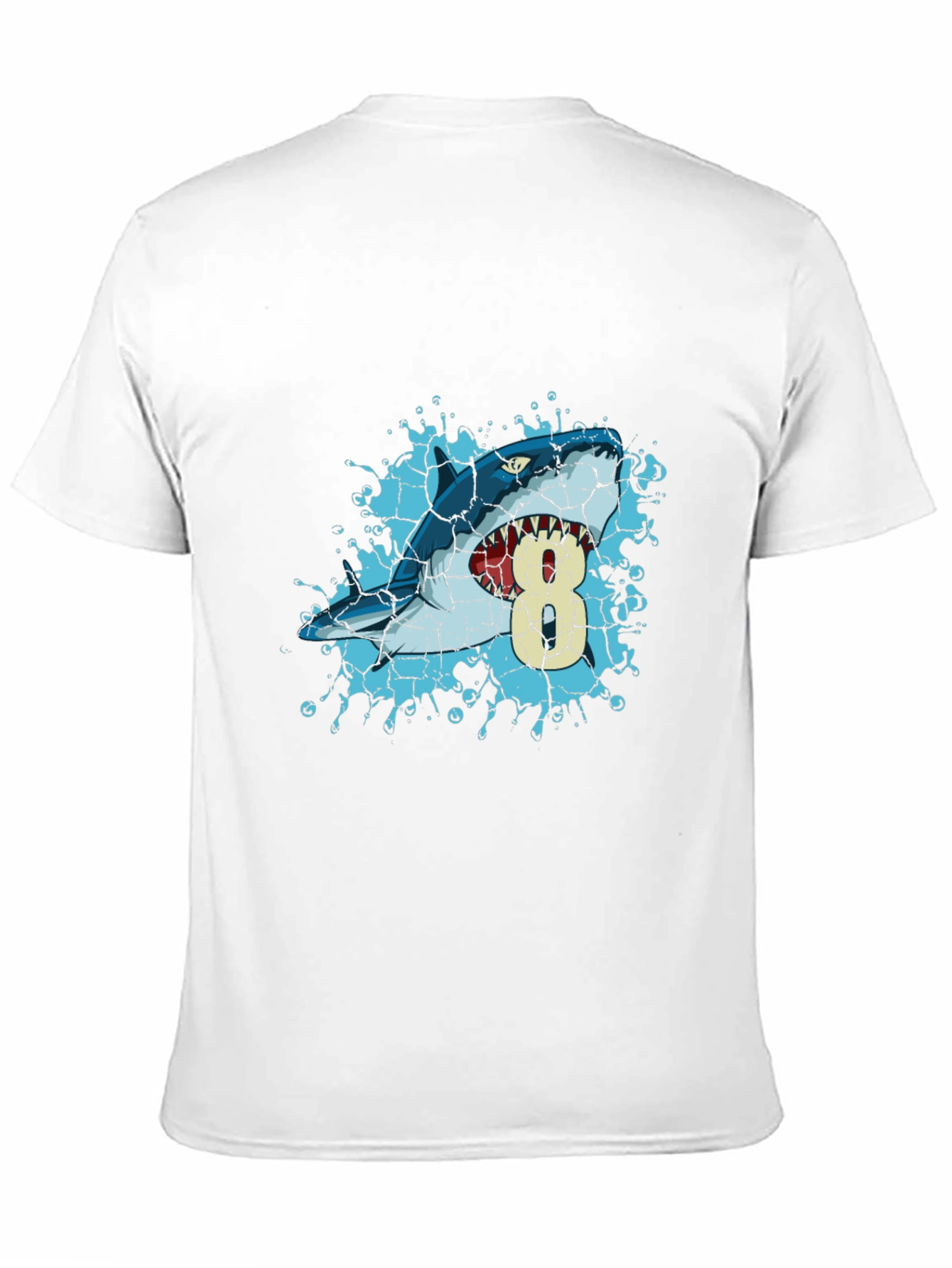 Shark Birthday T-Shirt - Number 8