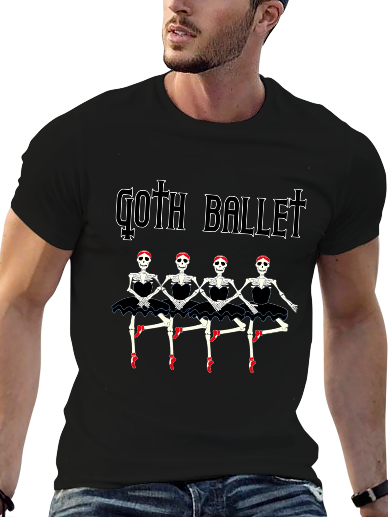 Goth Ballet Skeleton Dancer T-Shirt