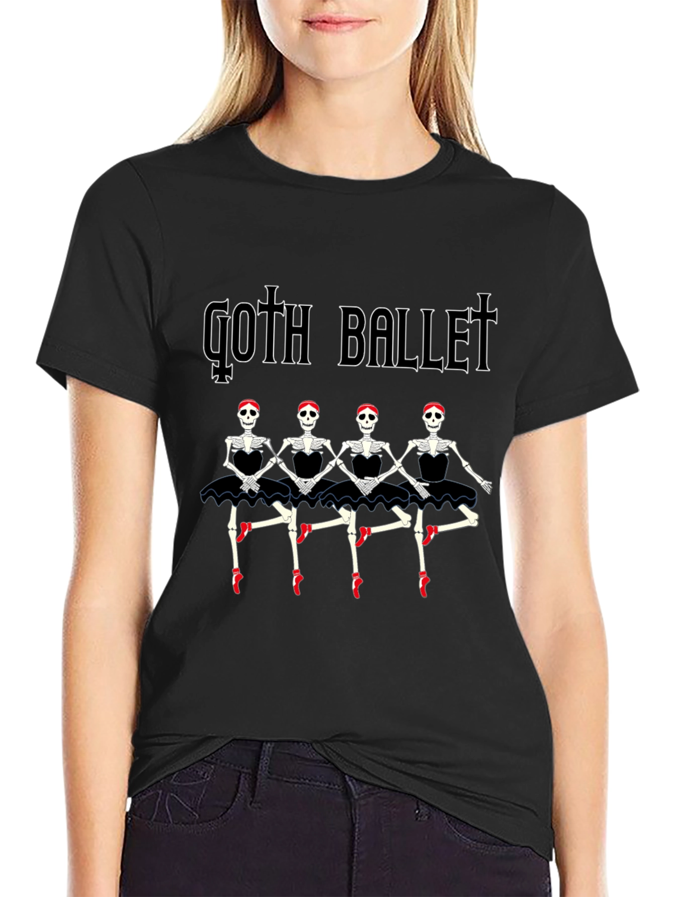 Goth Ballet Skeleton Dancer T-Shirt