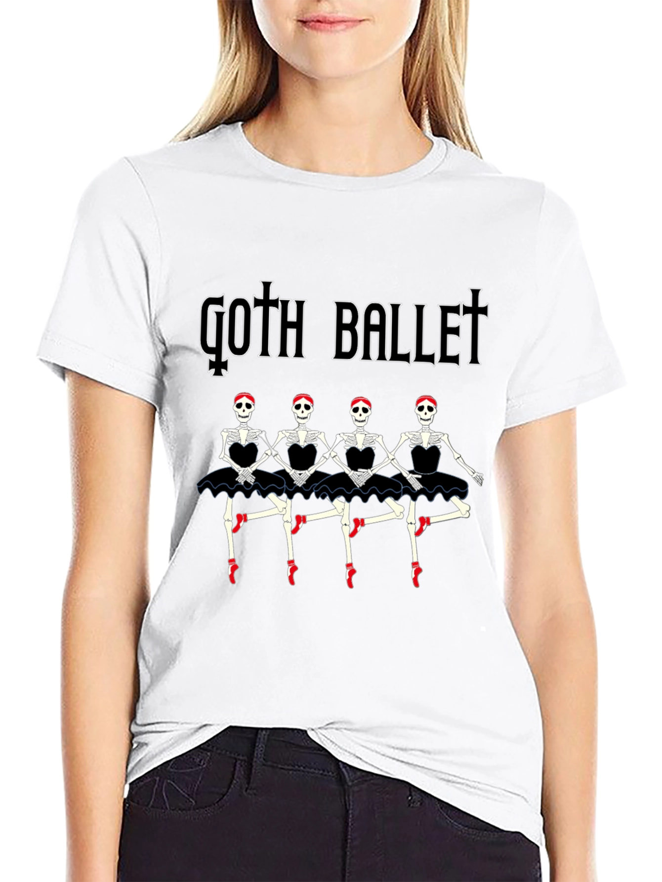 Goth Ballet Skeleton Dancer T-Shirt