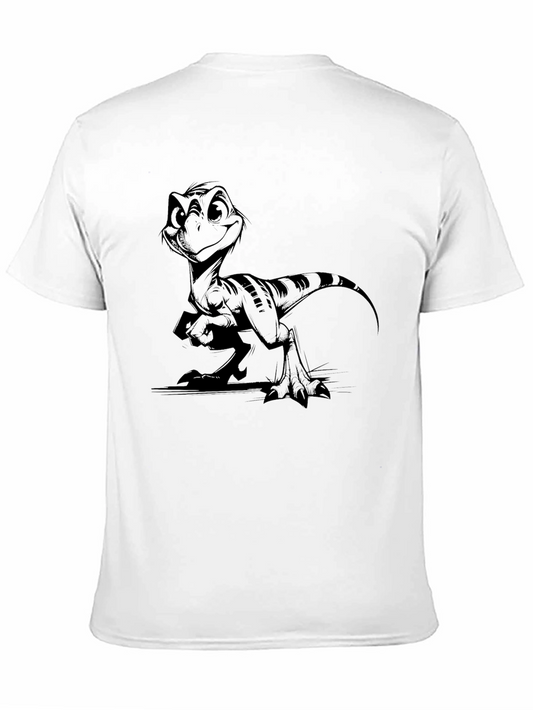 Cartoon Dinosaur Black T-Shirt