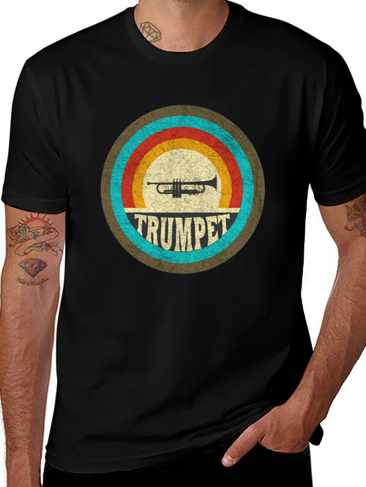 Retro Trumpet T-Shirt - Vintage Style Music Tee