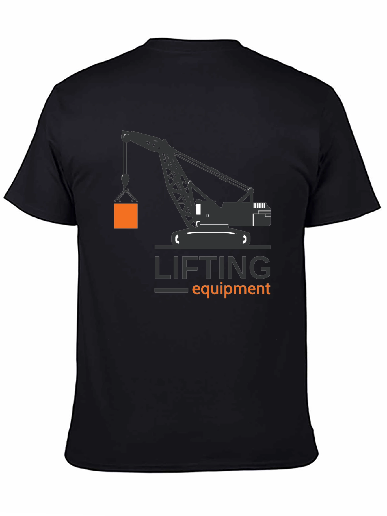 Lifting Equipment Crane Graphic Tee - Black