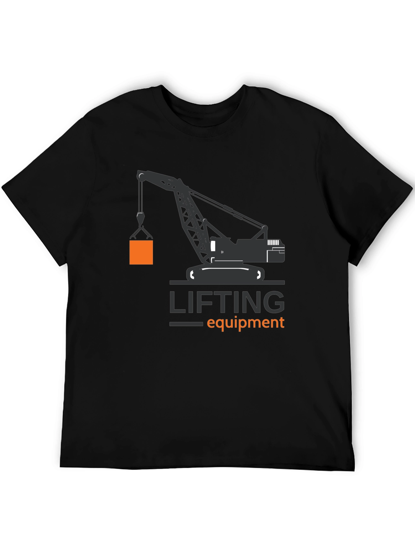 Lifting Equipment Crane Graphic Tee - Black