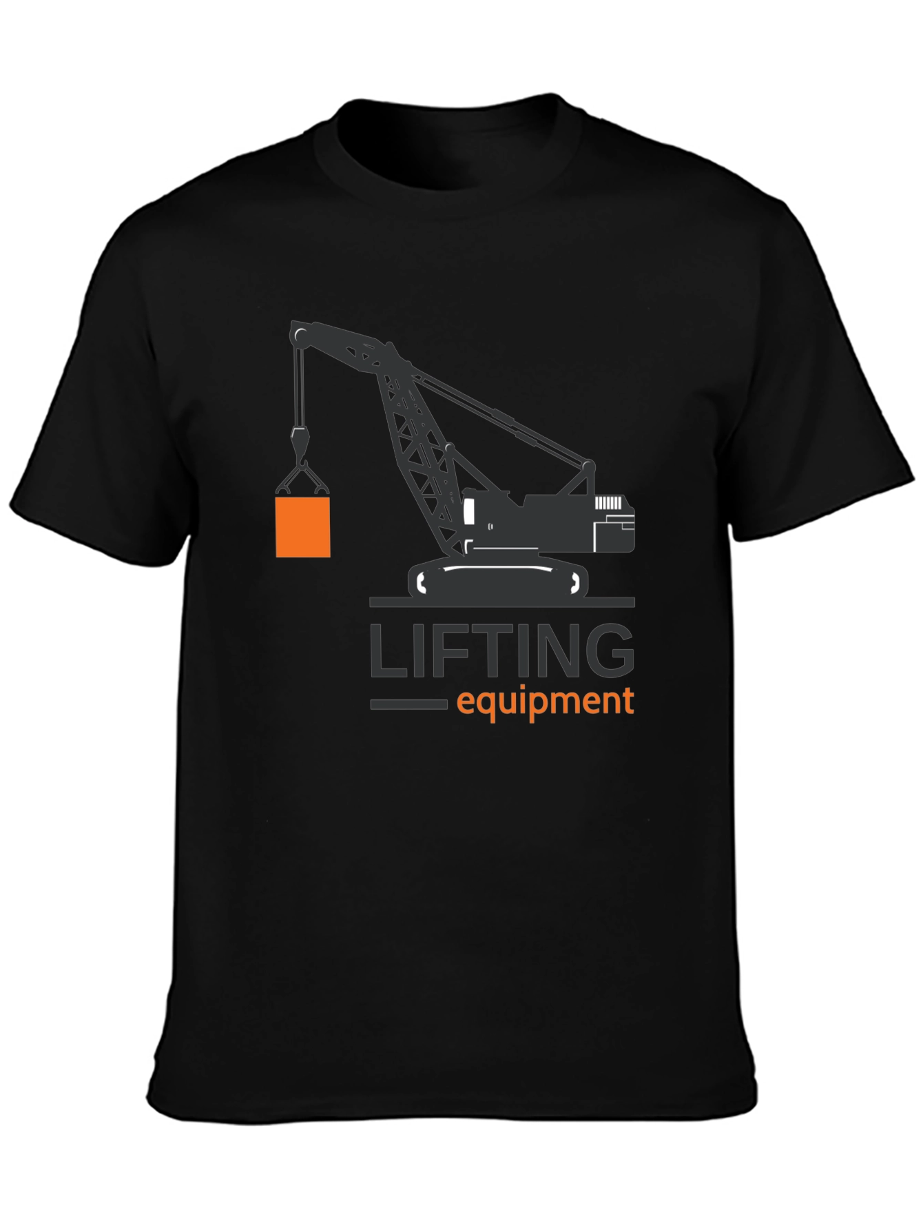 Lifting Equipment Crane Graphic Tee - Black