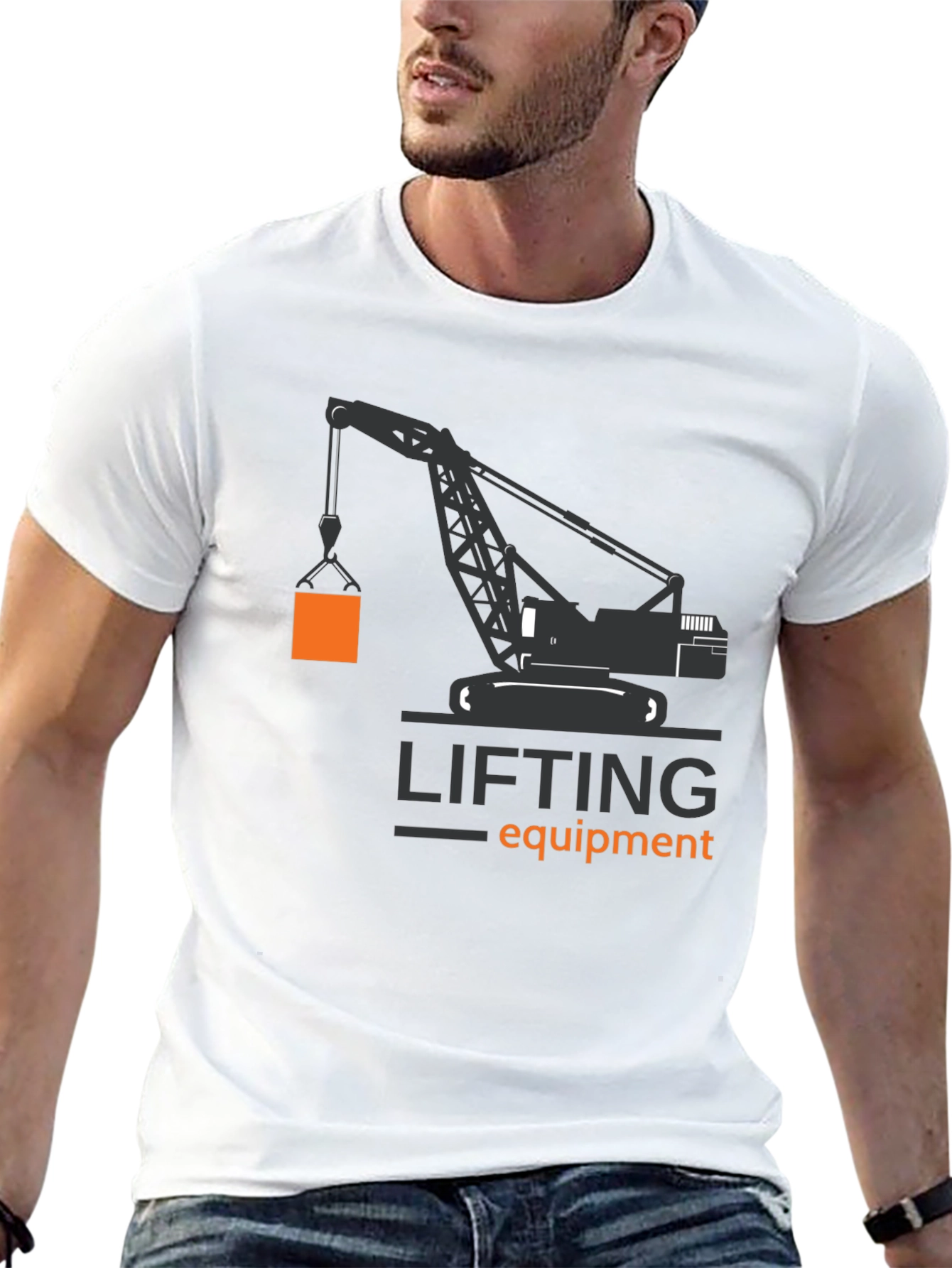 Lifting Equipment Crane Graphic Tee - Black
