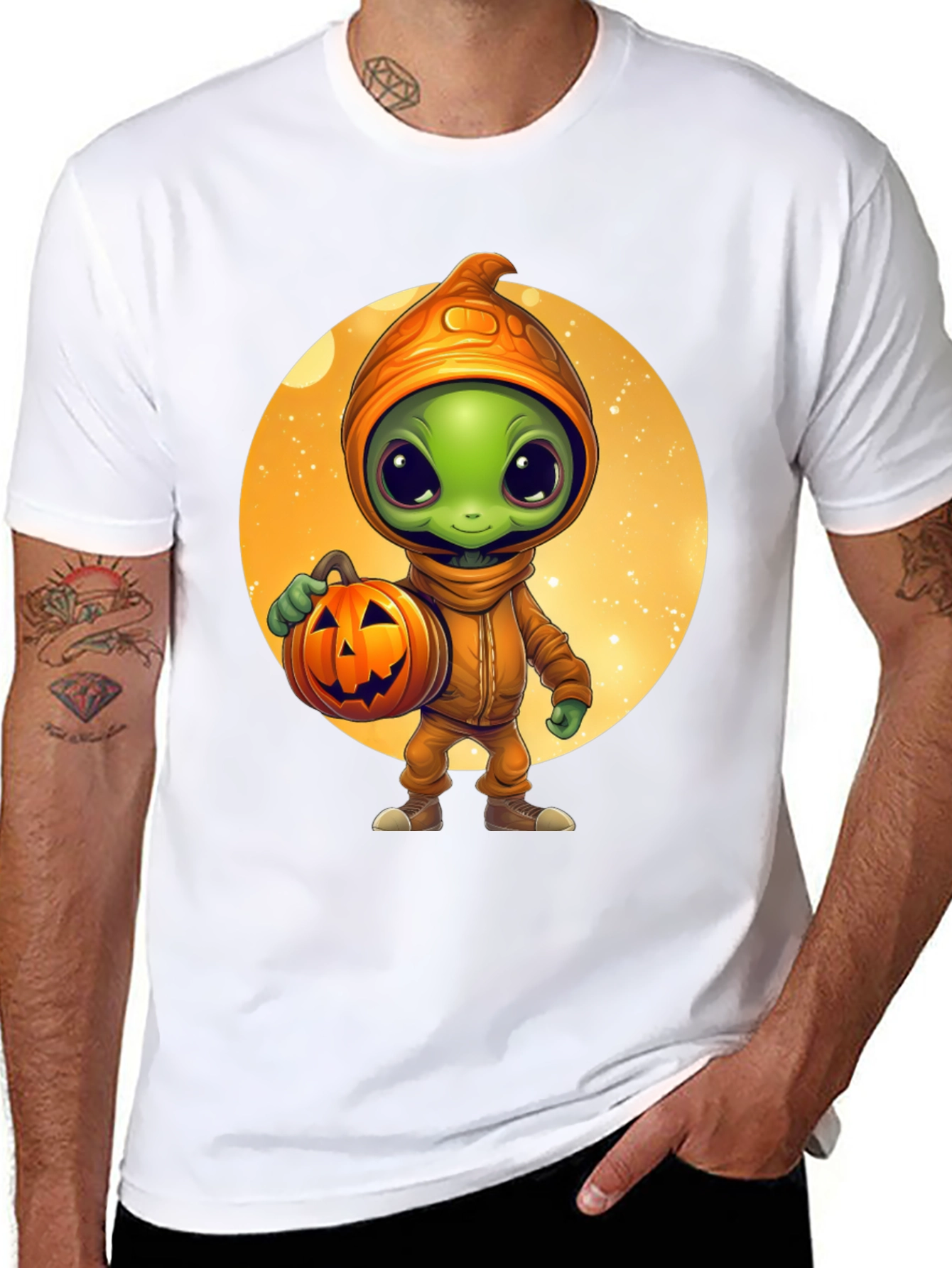 Halloween Alien Pumpkin T-Shirt