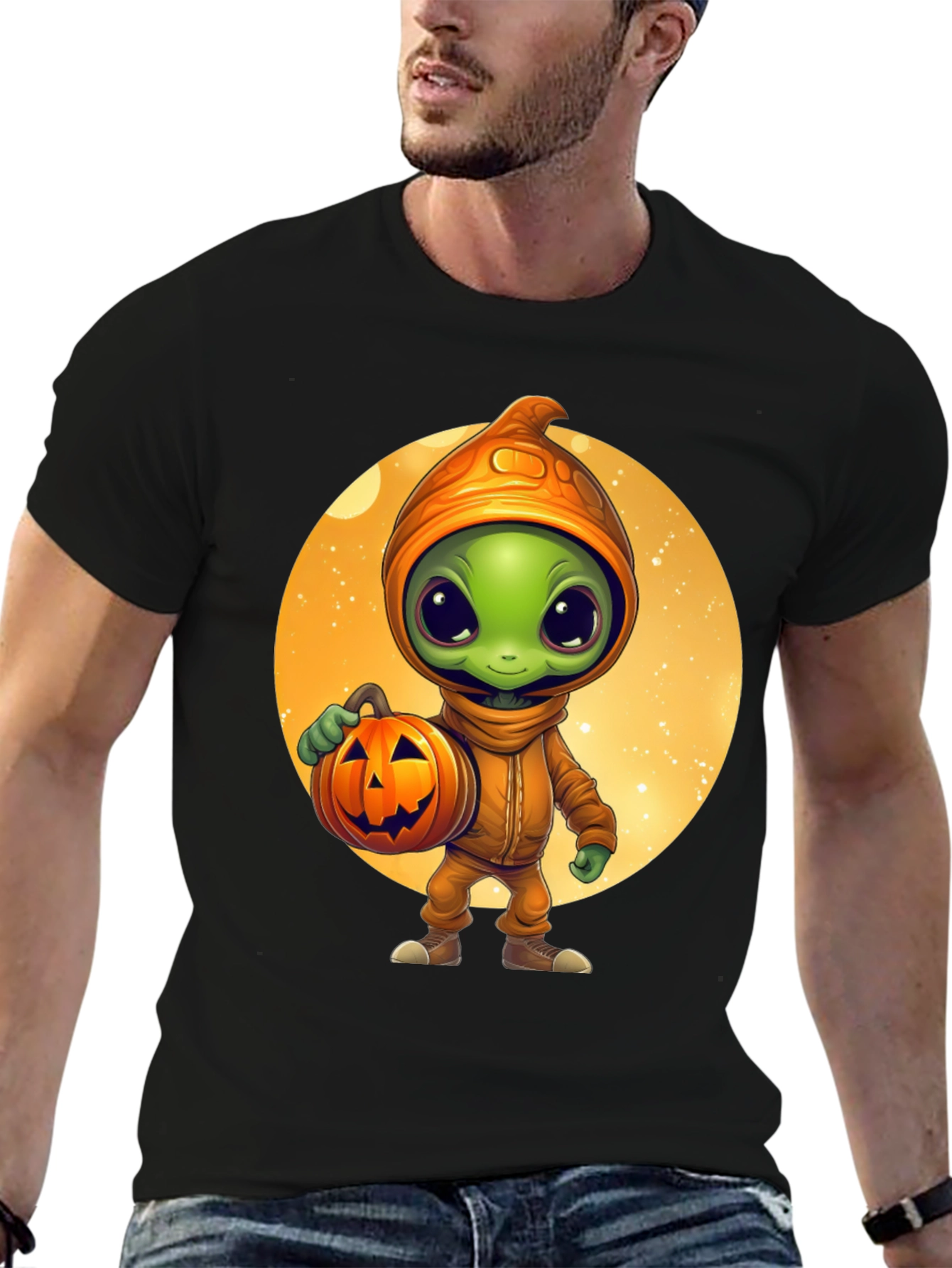 Halloween Alien Pumpkin T-Shirt