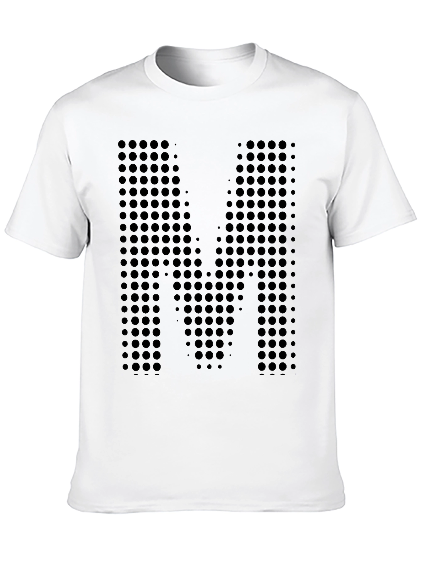 Modern M Dot Matrix Black Graphic Tee